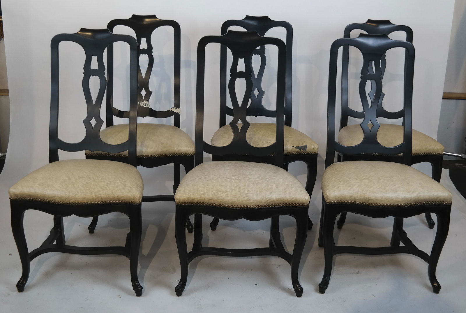 Six Ebonized Dining Room Chairs (1 of 13)