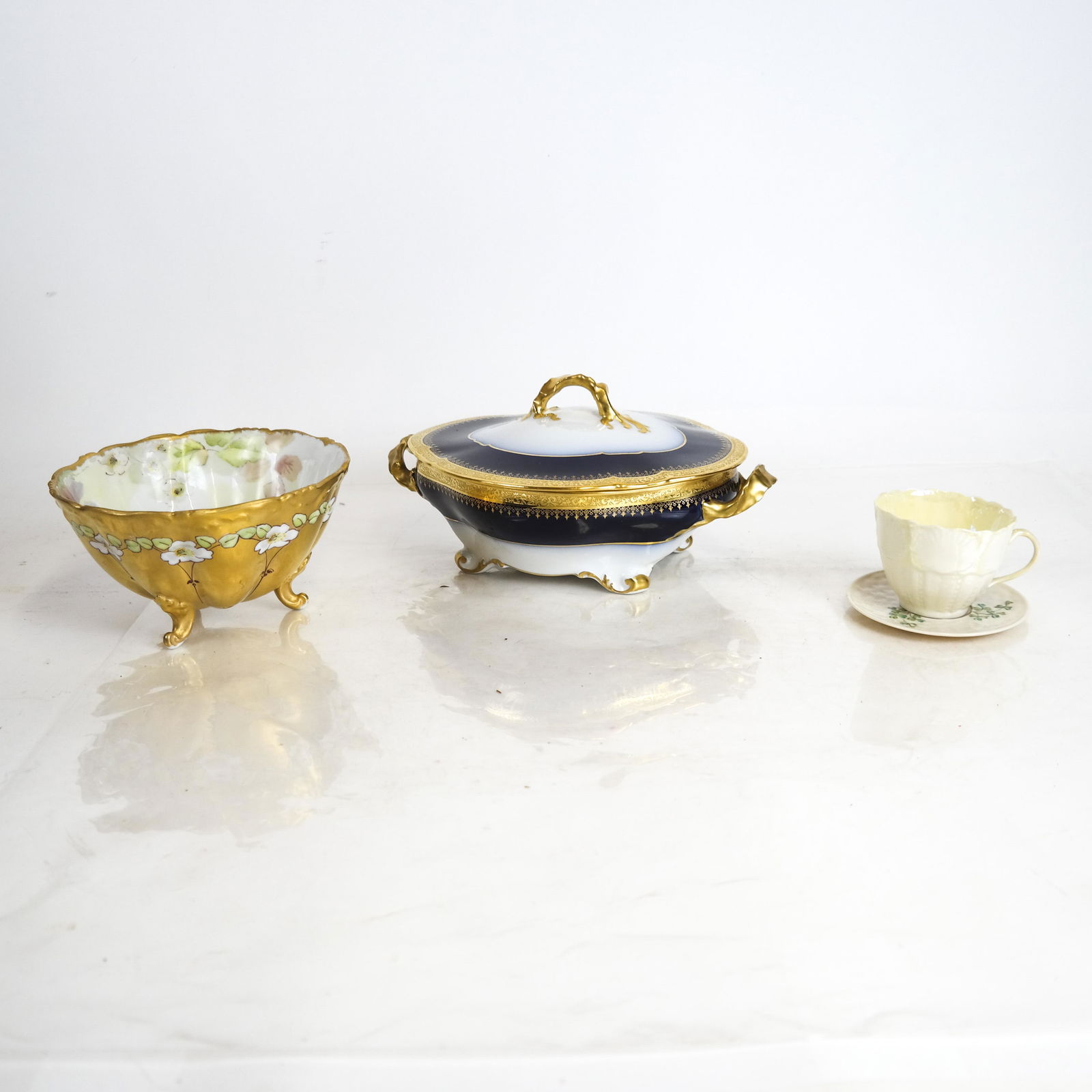 Four Limoges-Belleek Porcelain Items (1 of 12)