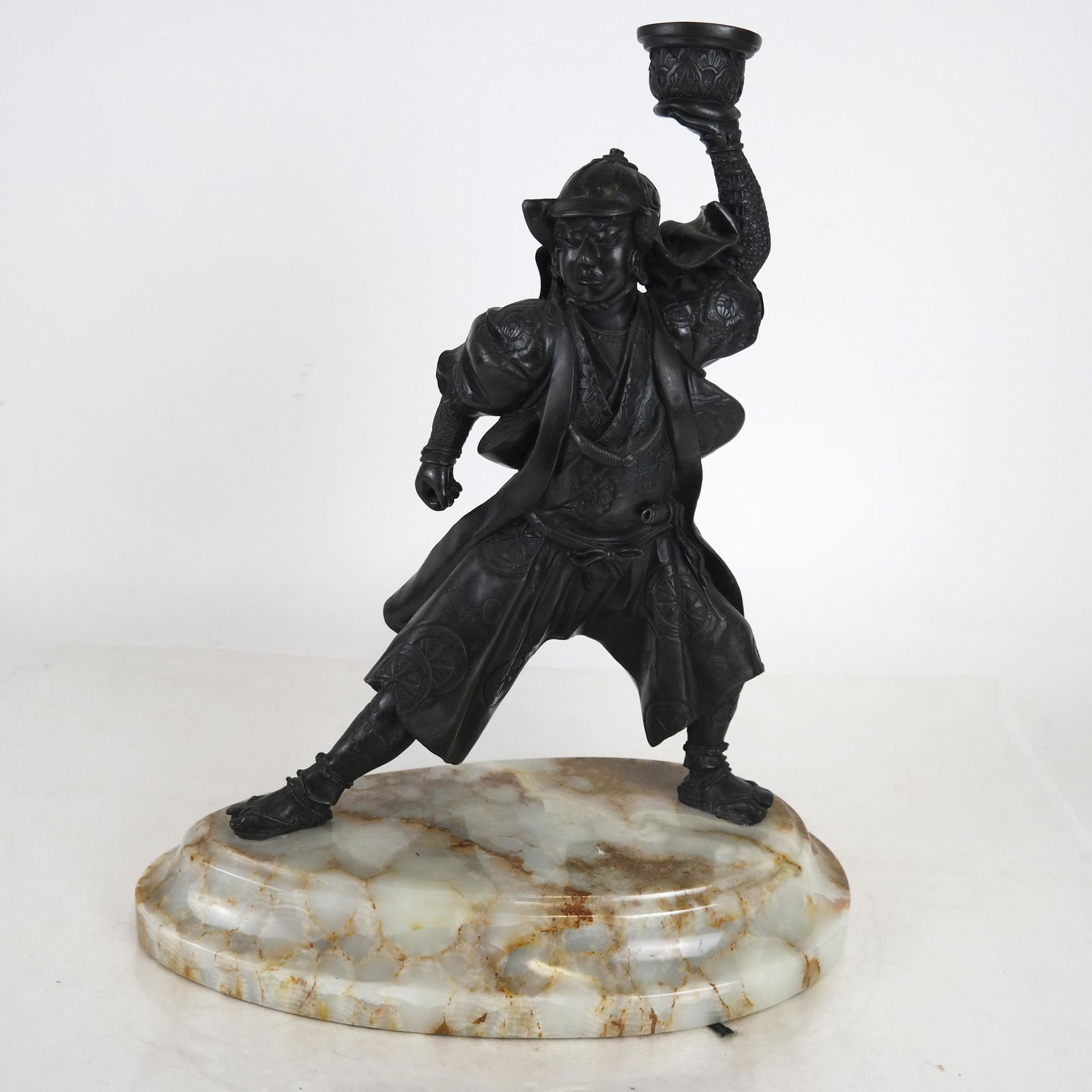 Bronze Samurai Figural Candleholder (1 of 8)