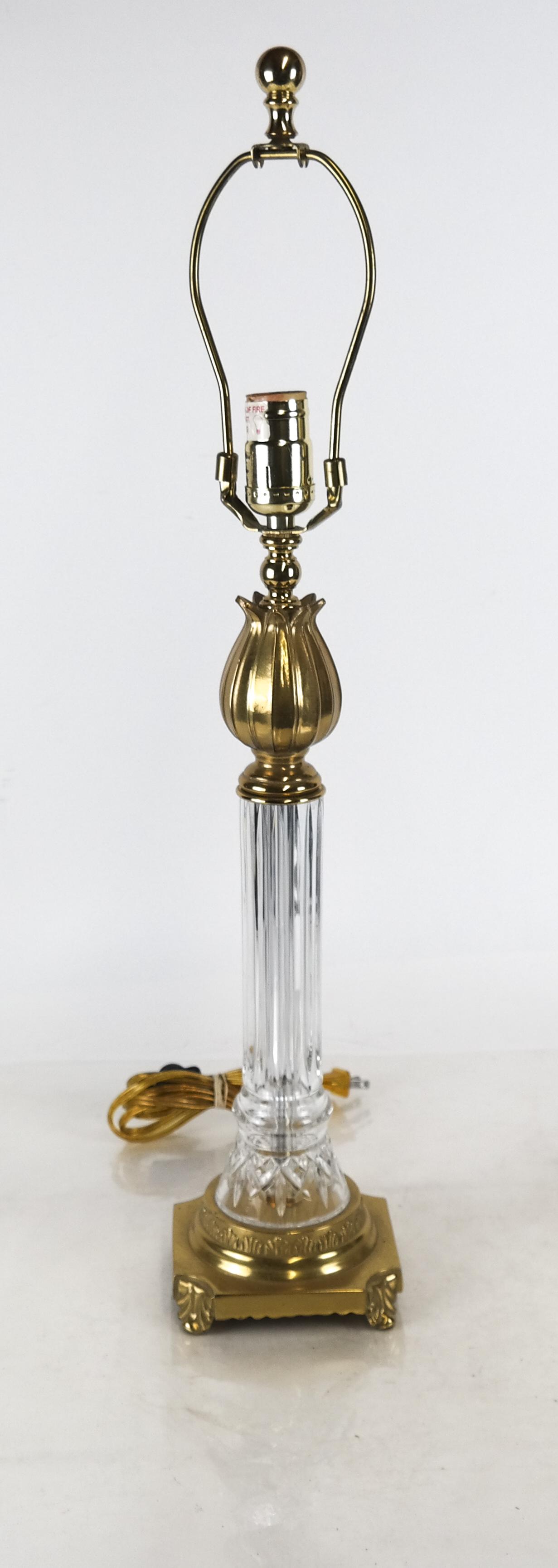 Glass and Brass Table Lamp (1 of 5)