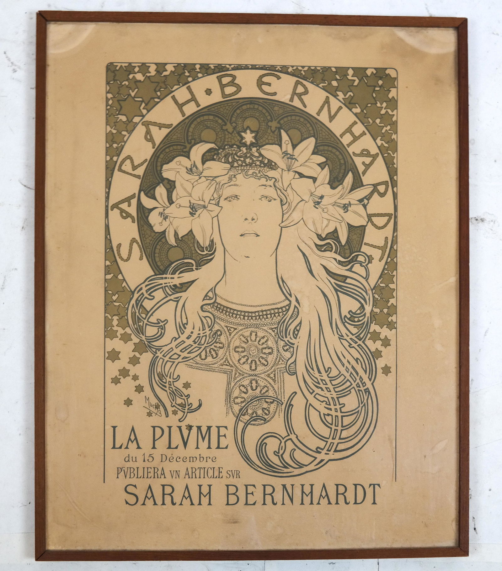 Vintage A. Mucha Sarah Bernhardt Poster (1 of 3)