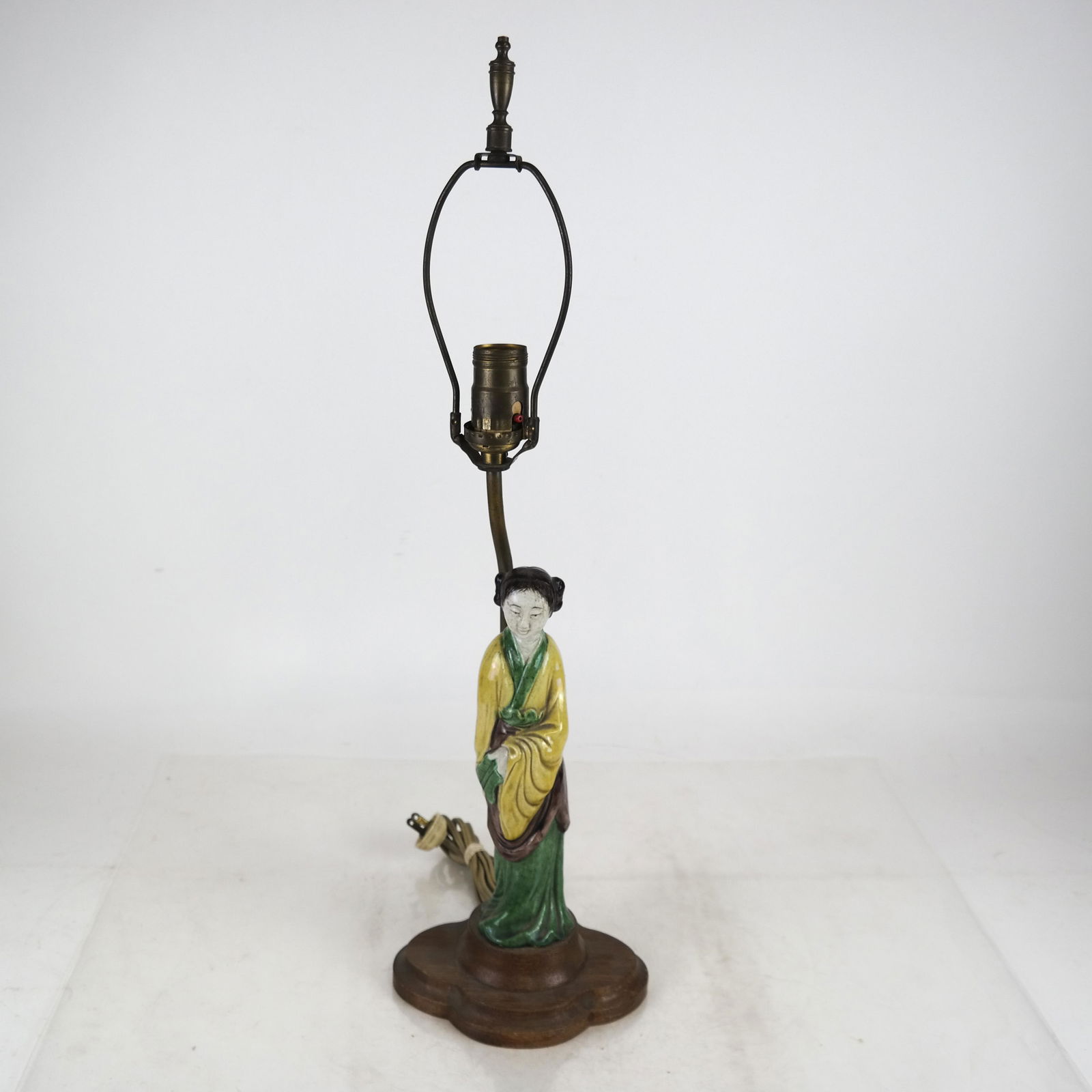 Chinese Multi-Glaze Ceramic Figural Lamp (1 of 6)