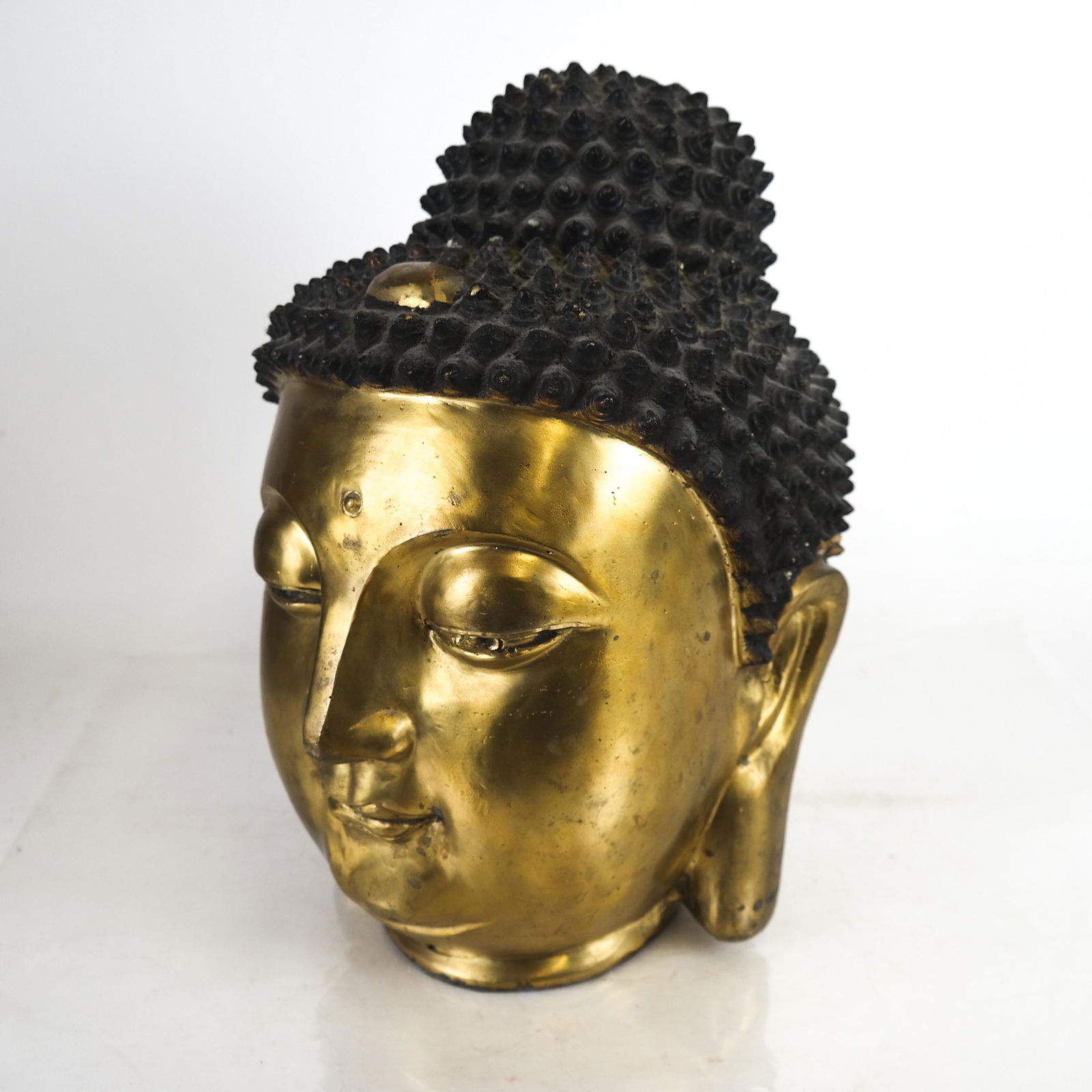 Chinese Bronze Buddha Head Sculpture (1 of 6)