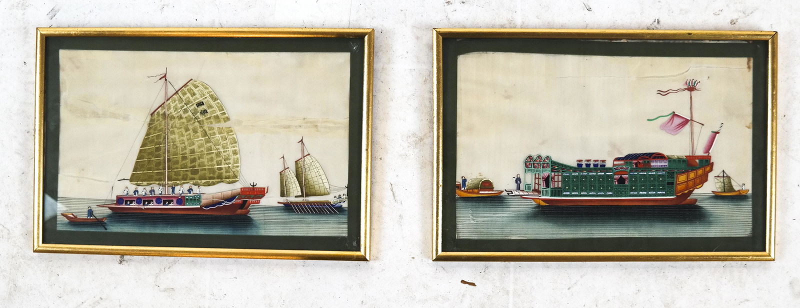 Chinese Export: Figures, Boats- Paintings (1 of 4)