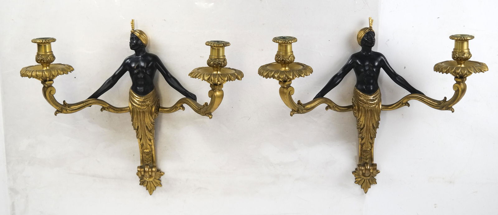 Pair Louis-Philippe-Style Bronze Sconces (1 of 4)