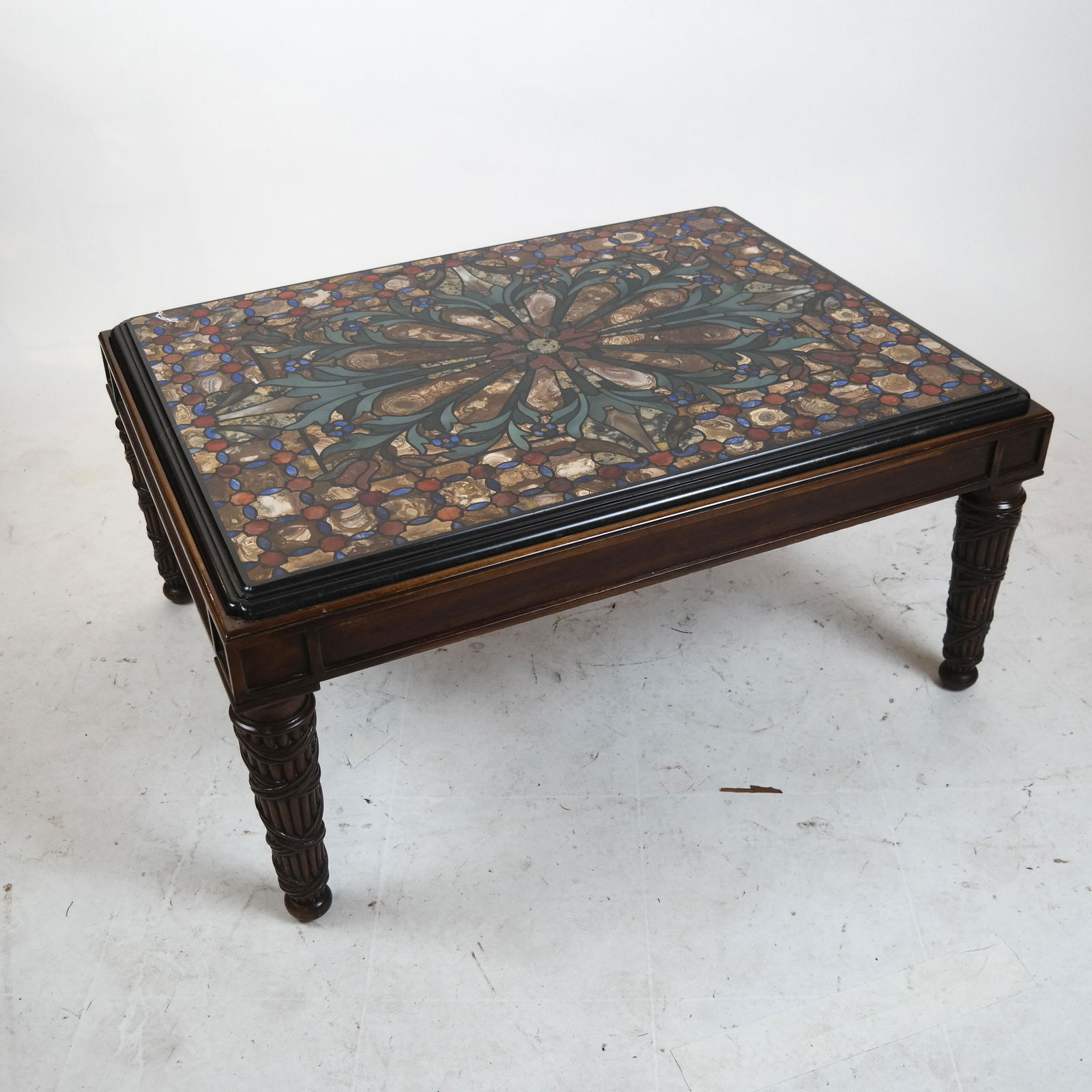 19th C Pietre-Dure Low Coffee Table (1 of 5)