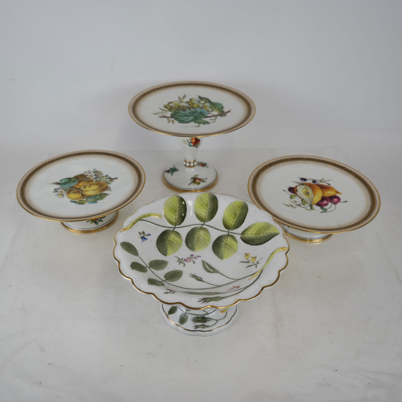 Lot of 4 Porcelain Tazzas, Incl. Royal Worcester (1 of 11)
