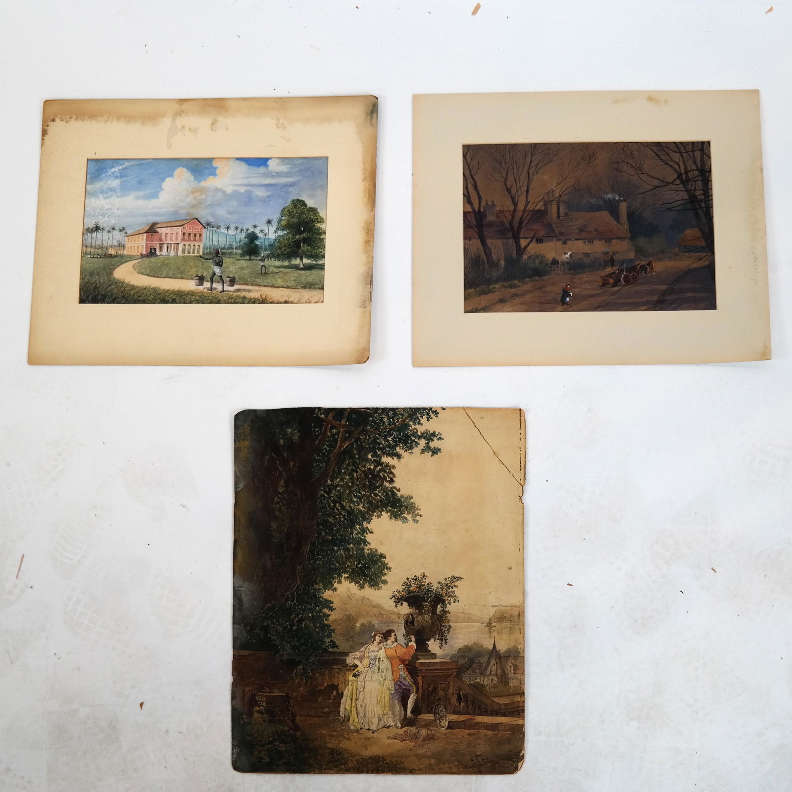Three 19th C. Watercolors/Gouaches (1 of 4)