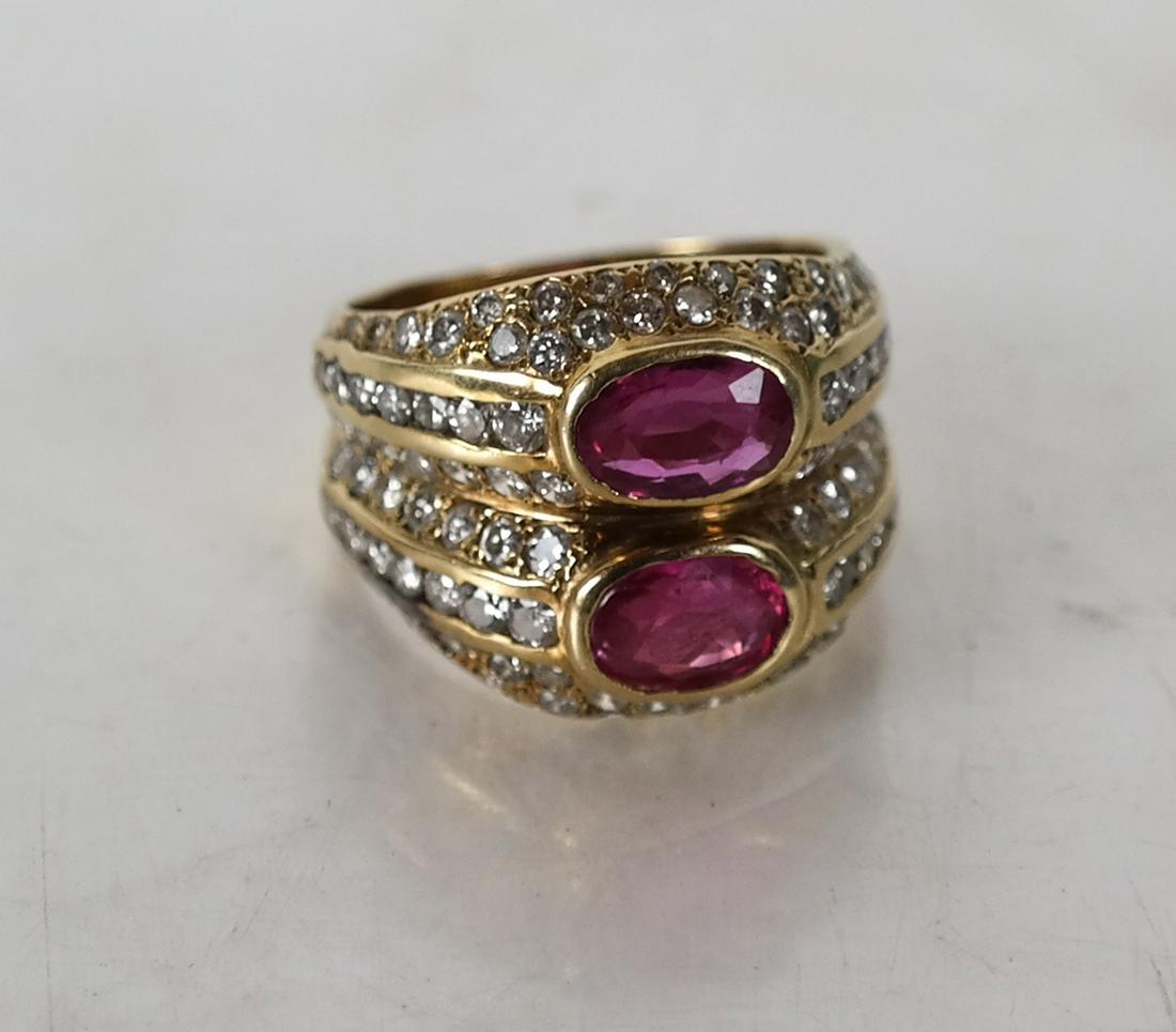 14k Pink Sapphire and Diamond Ring (1 of 5)