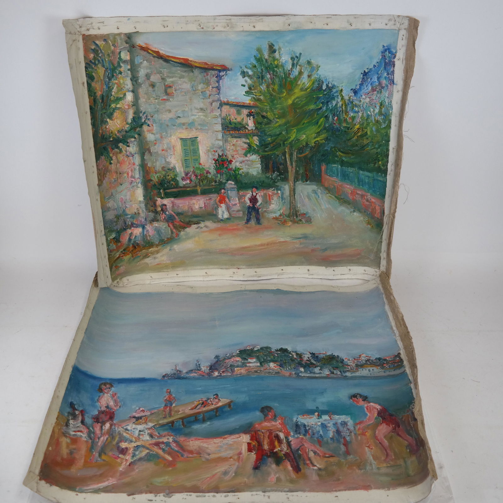 Two Impressionist-Style Paintings, Unsigned (1 of 11)