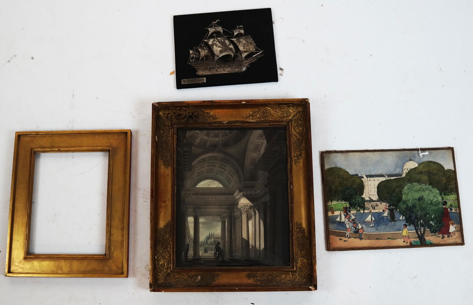 Park Scene, Courtyard - Print, Plaque, Frame (1 of 6)