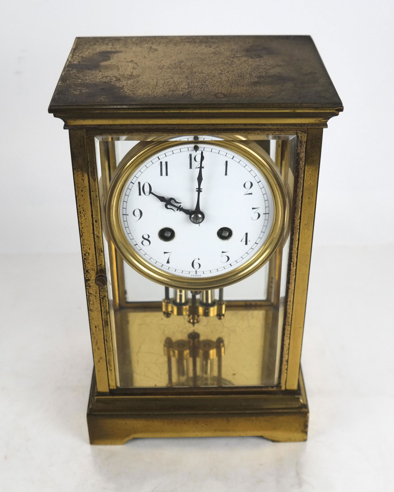 French Antique Bronze Regulator Clock (1 of 9)