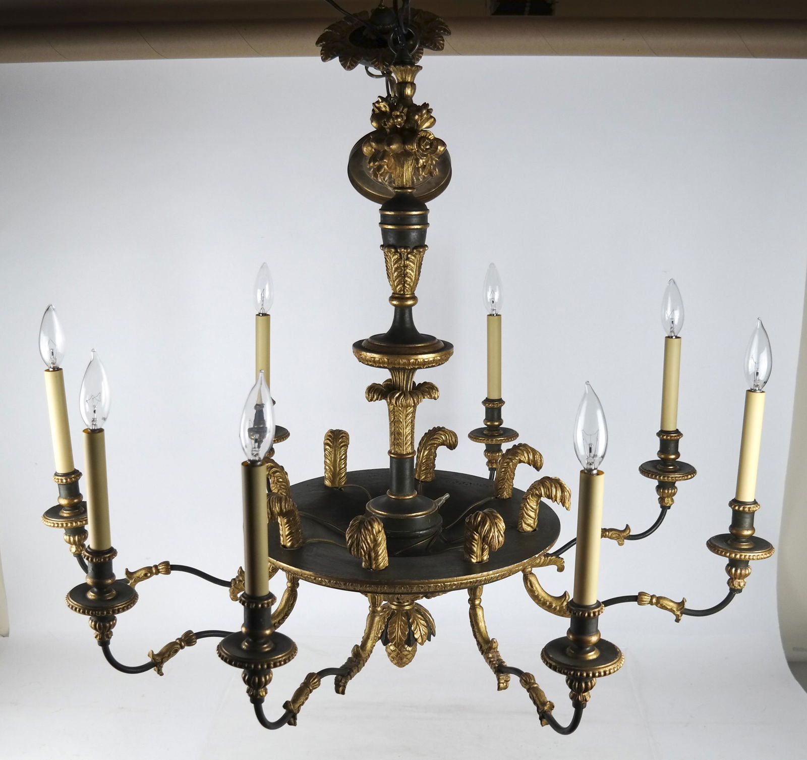 Austrian 8-Light Gilt Wood Chandelier (1 of 7)