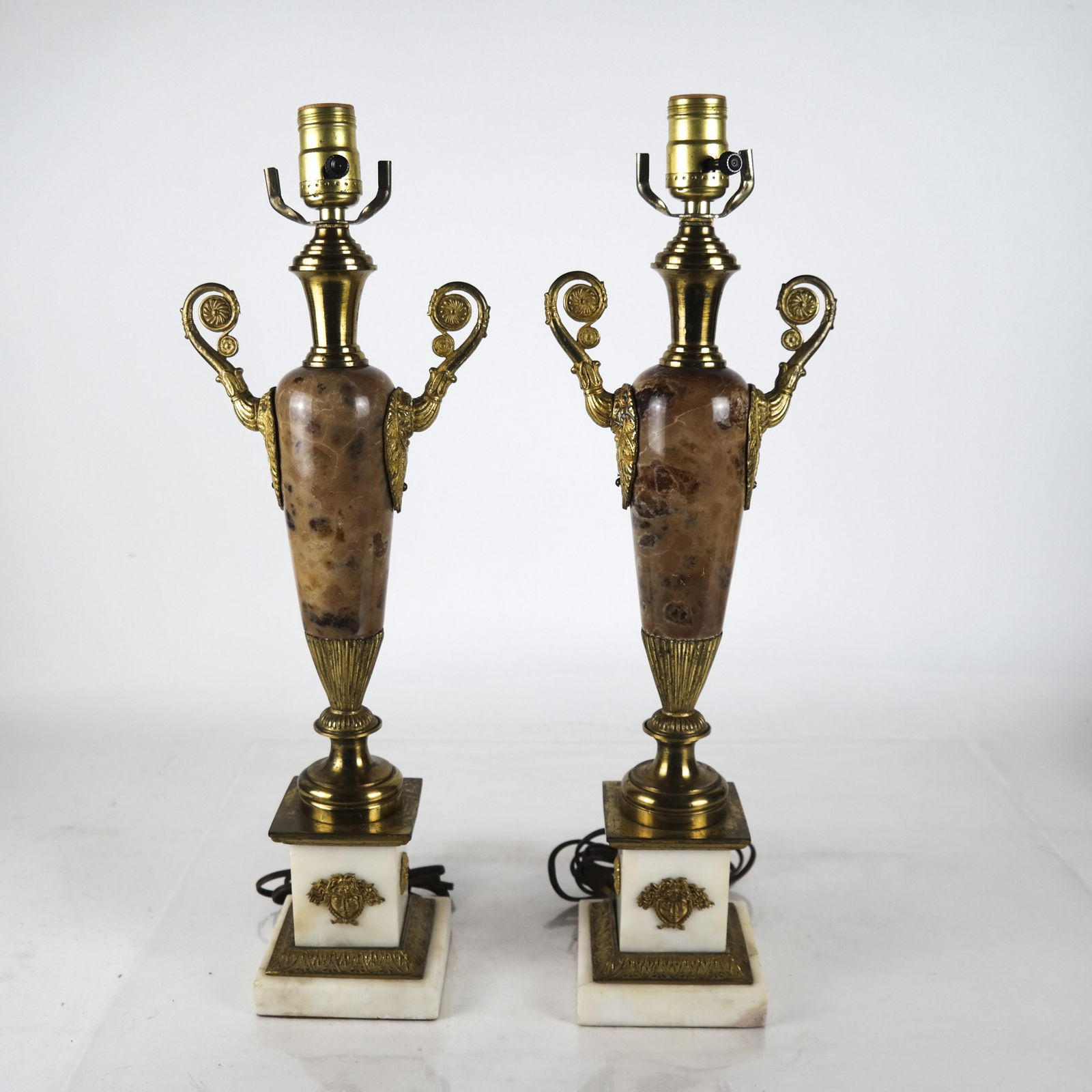 Pair Empire-Style Urn-Form Gilt Bronze Lamps (1 of 5)