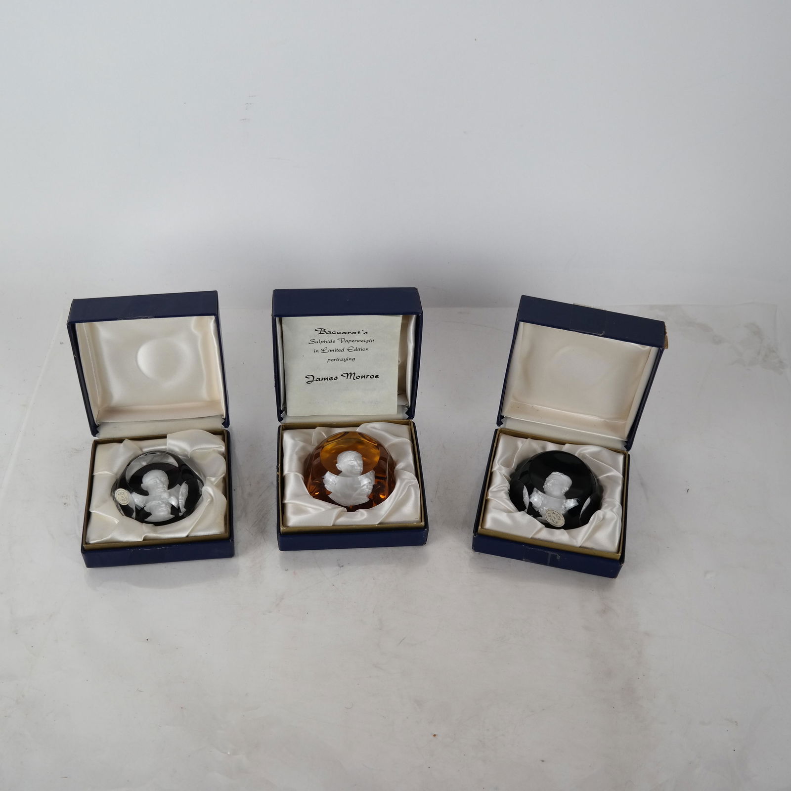 Baccarat, France: Three Crystal Paperweights (1 of 8)