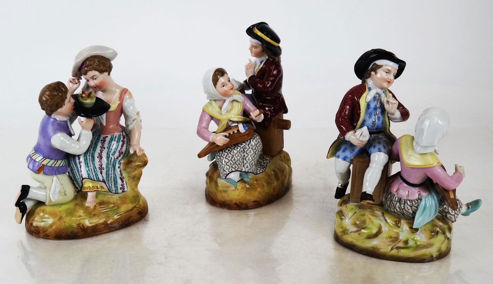 Three Porcelain Figural Groups (1 of 8)