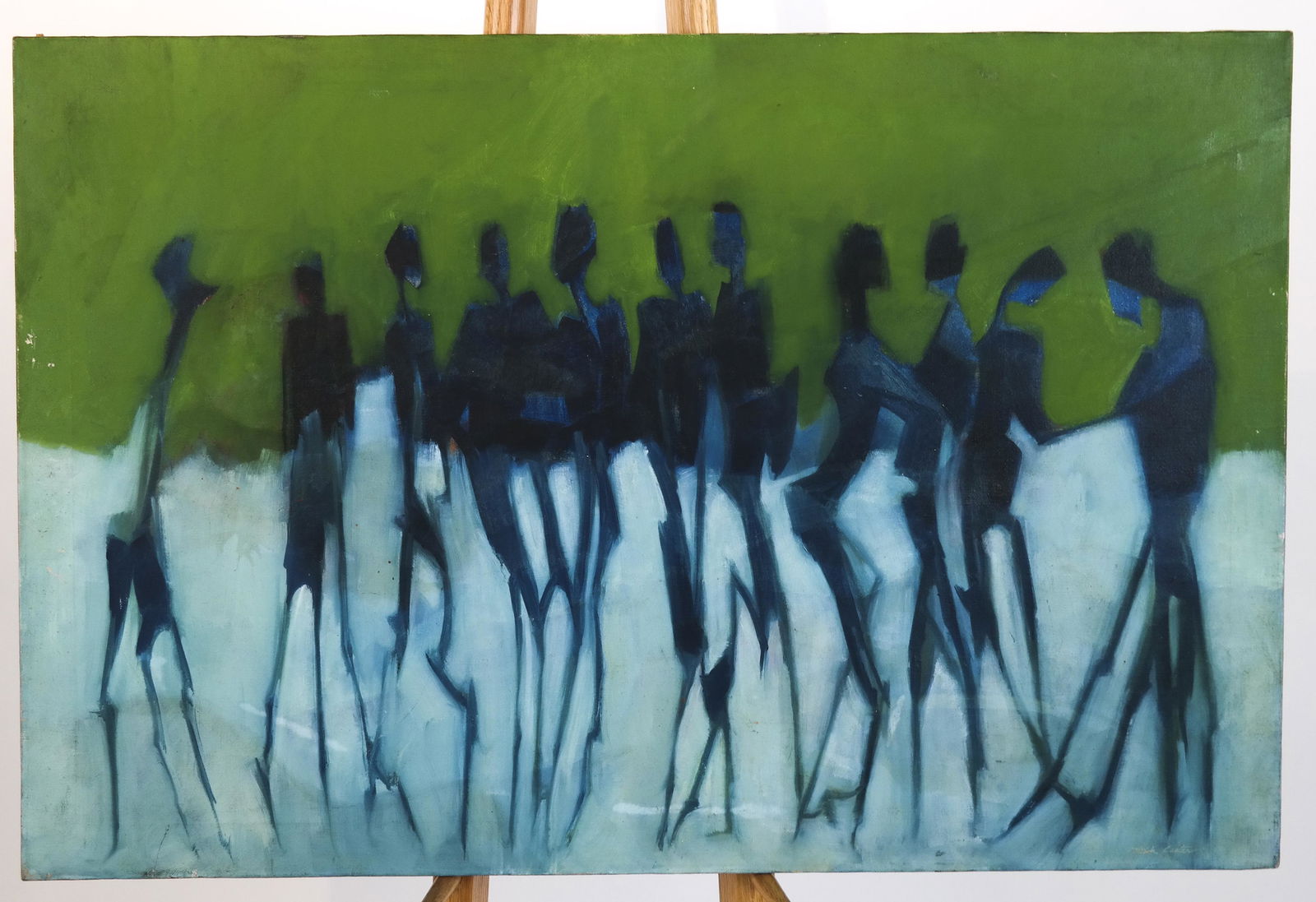 Patrick CARTER: Abstract Figures- Oil on Canvas (1 of 5)