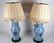 Pair Chinese Blue & White Porcelain Lamps - 6