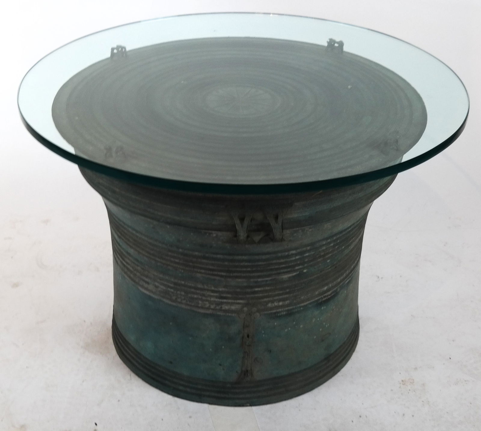 Antique Chinese Bronze Drum-Form Table (1 of 8)