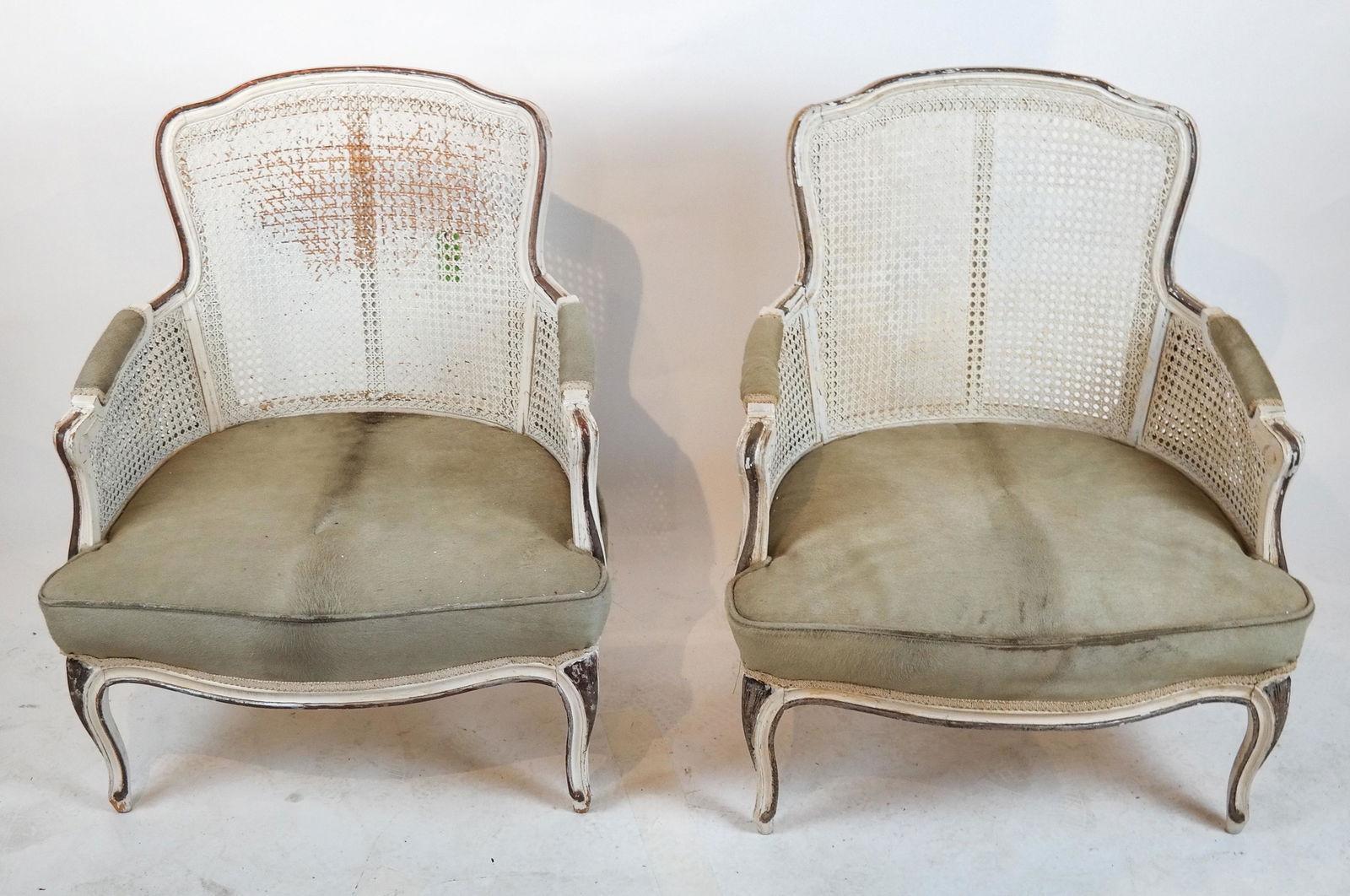 Pair French Caned Bergeres (1 of 6)