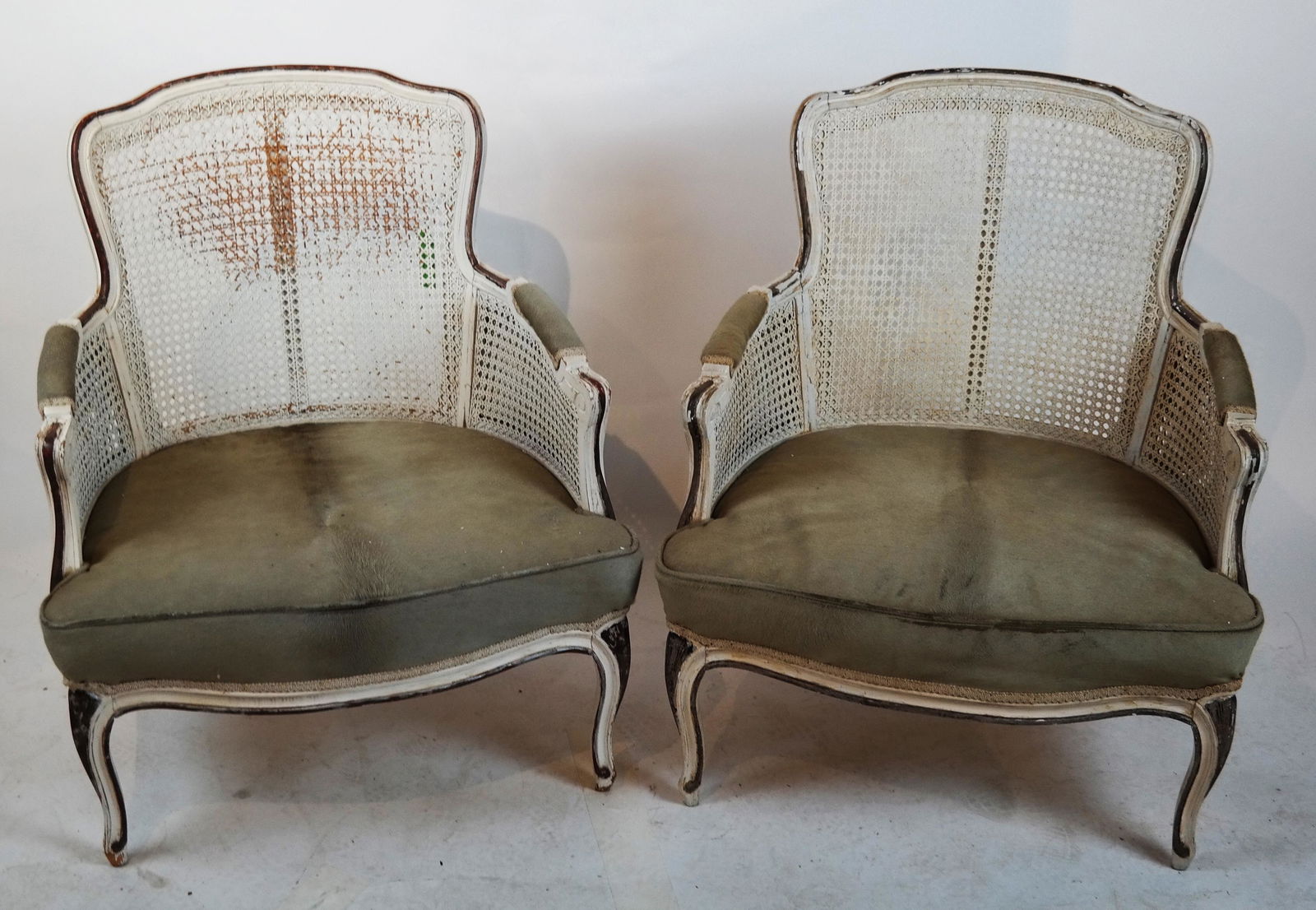 Pair French Caned Bergeres (1 of 4)