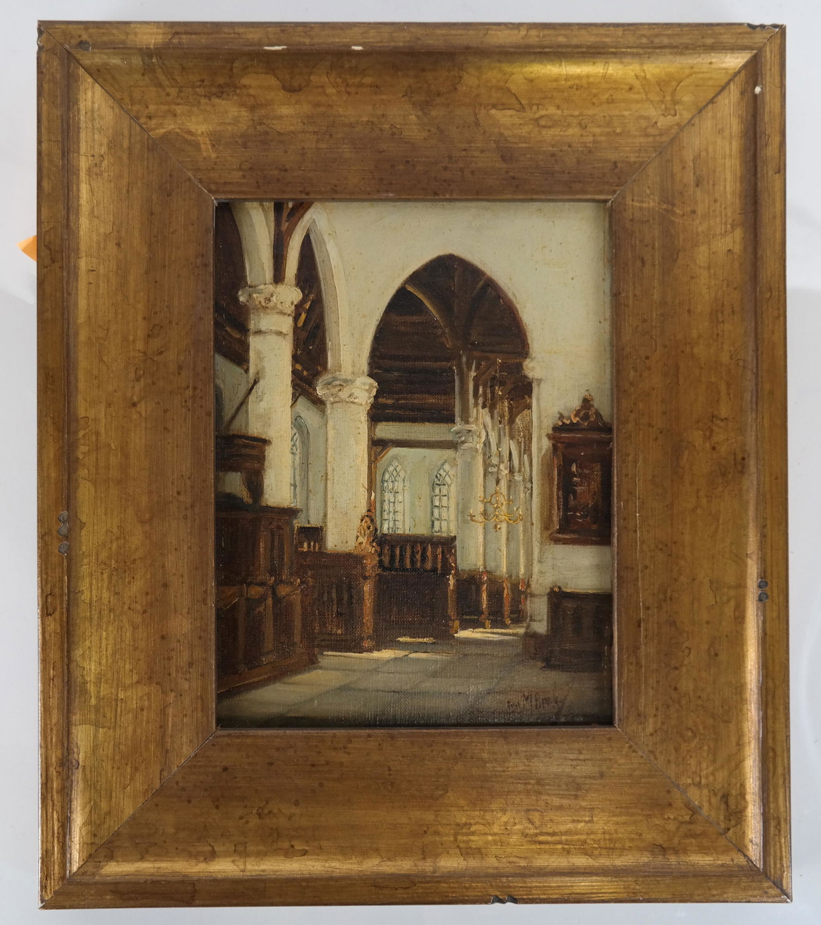 J.M. BREN:  Edam Church - Oil on Canvas (1 of 5)