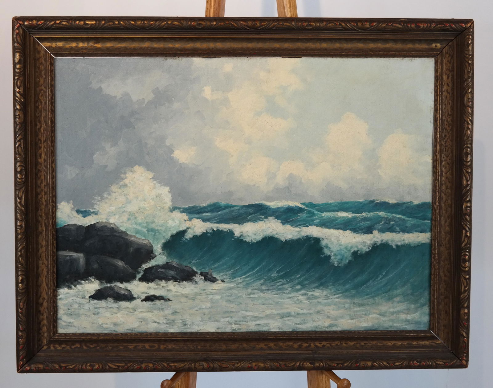 "Blue Wave" - Framed Oil on Board (1 of 5)