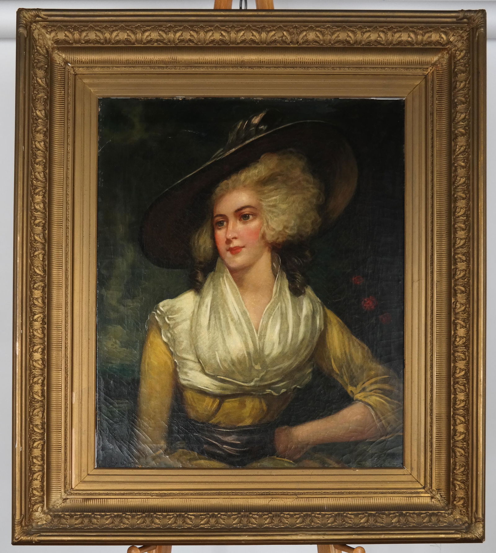 19th C. Framed Oil Painting - Portrait of a Lady (1 of 3)