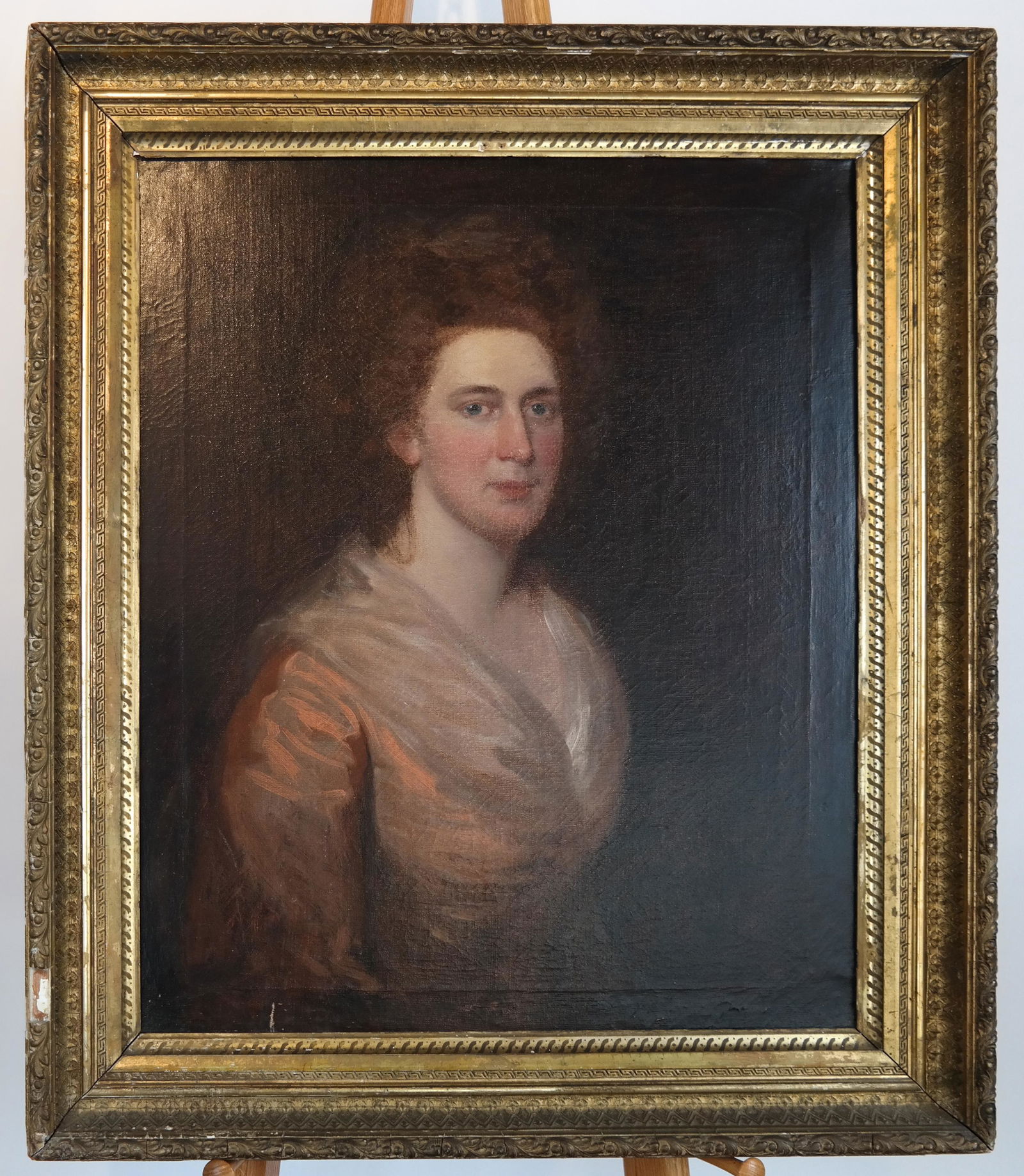 19th C. Framed Oil Painting - Portrait of a Lady (1 of 3)