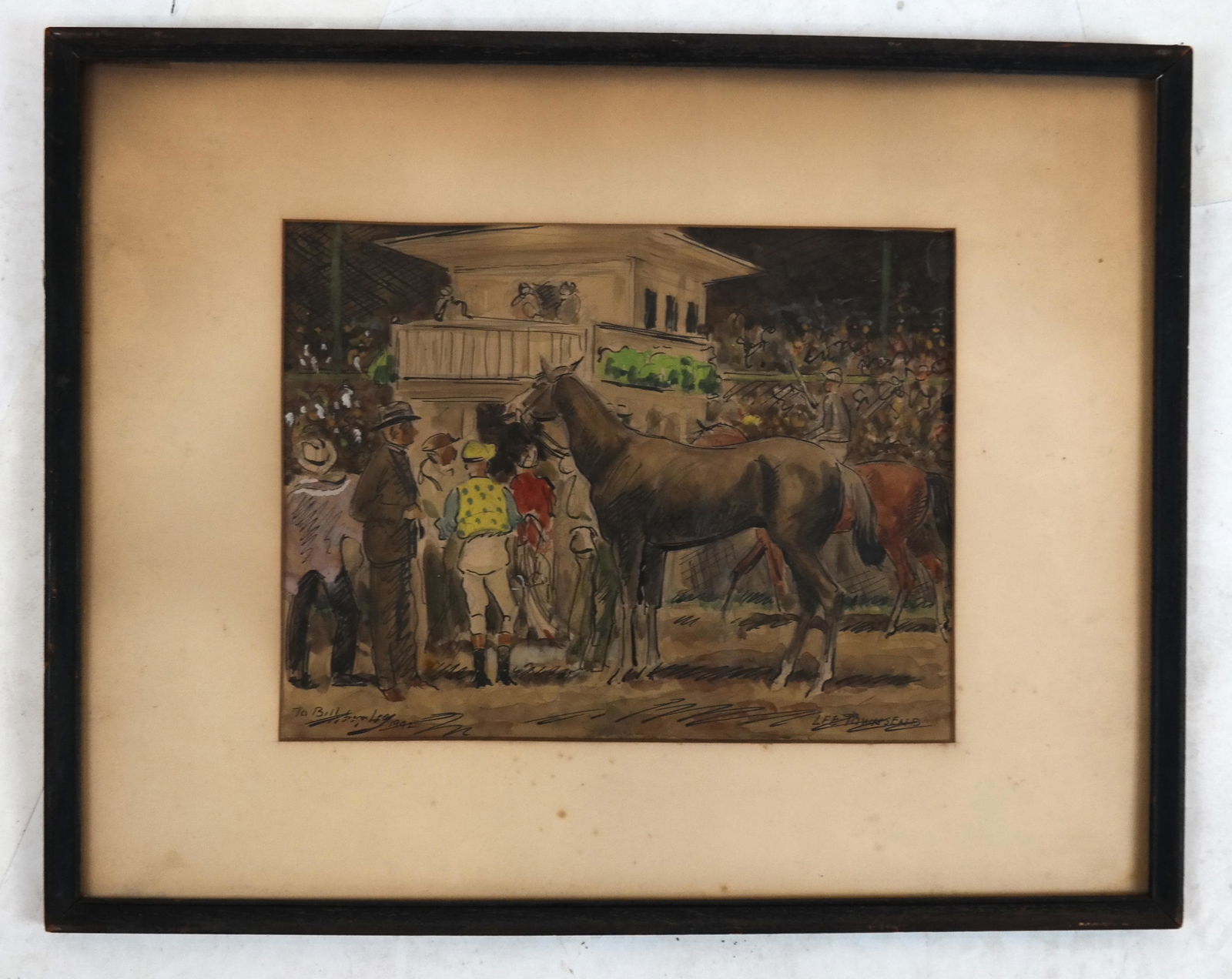 Lee TOWNSEND: Jockeys & Horse - W/C, Ink (1 of 5)