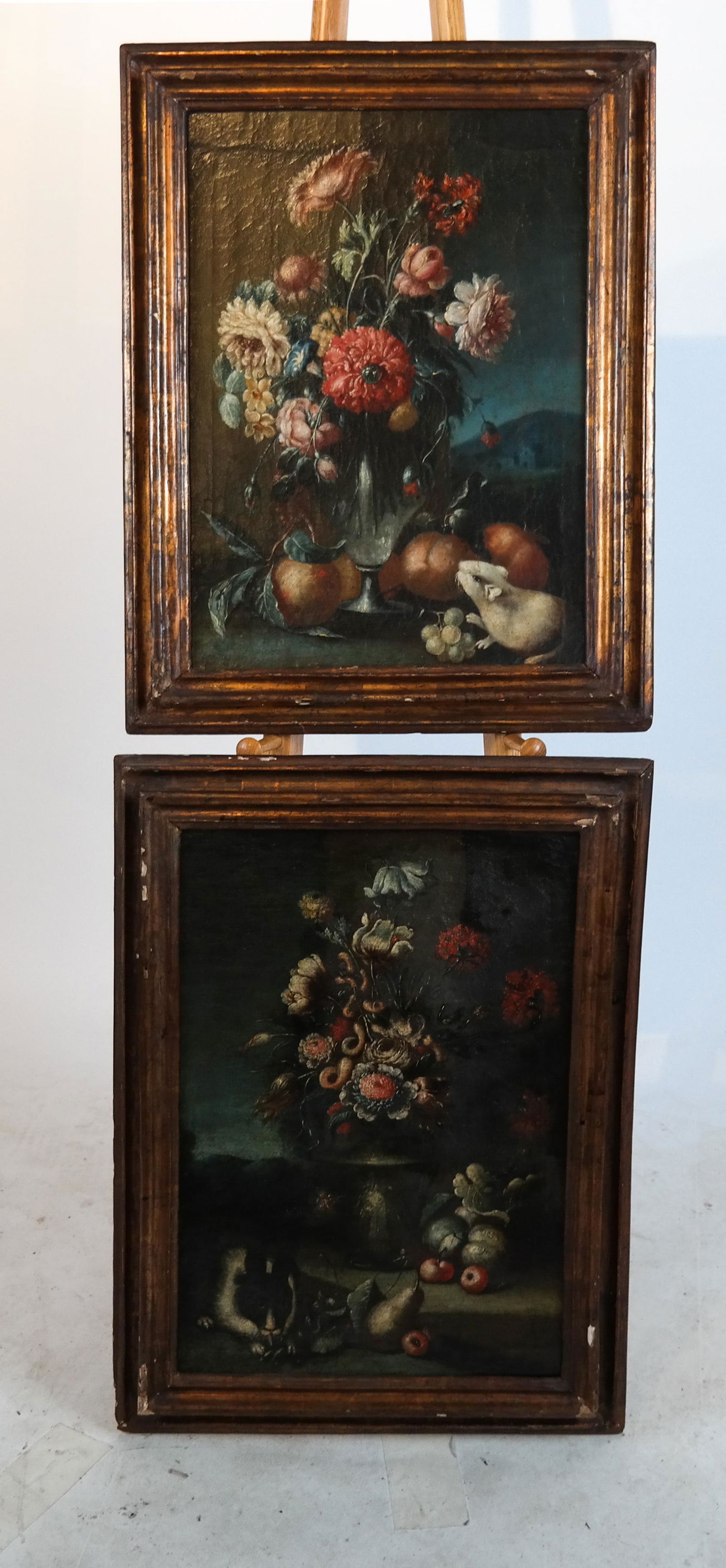 Pair of Antique Floral Still Life Paintings (1 of 6)