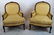 Pair of French Gold Upholstered Bergeres