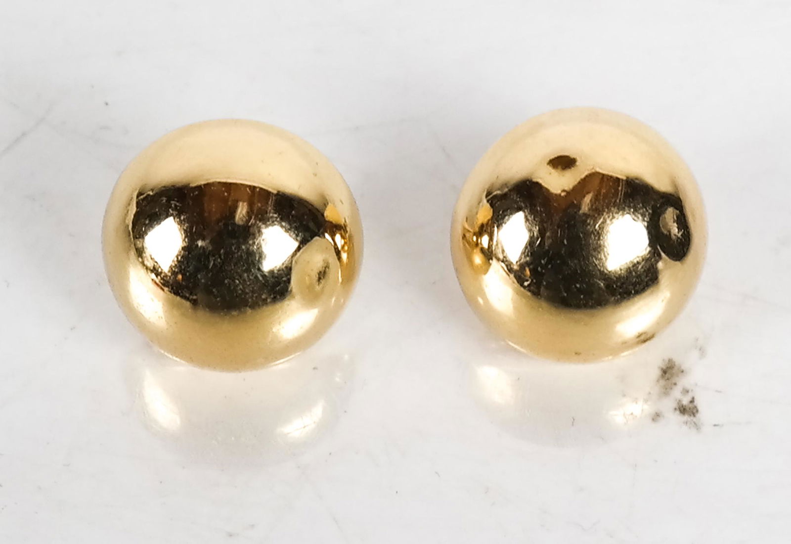 Pair Vintage 14K Gold Half Moon Earrings (1 of 4)