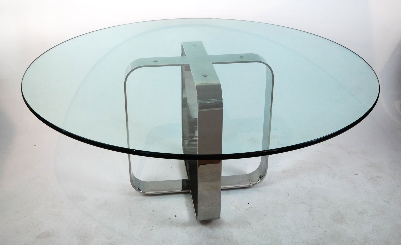 Glass Coffee Table on Chrome Base (1 of 5)