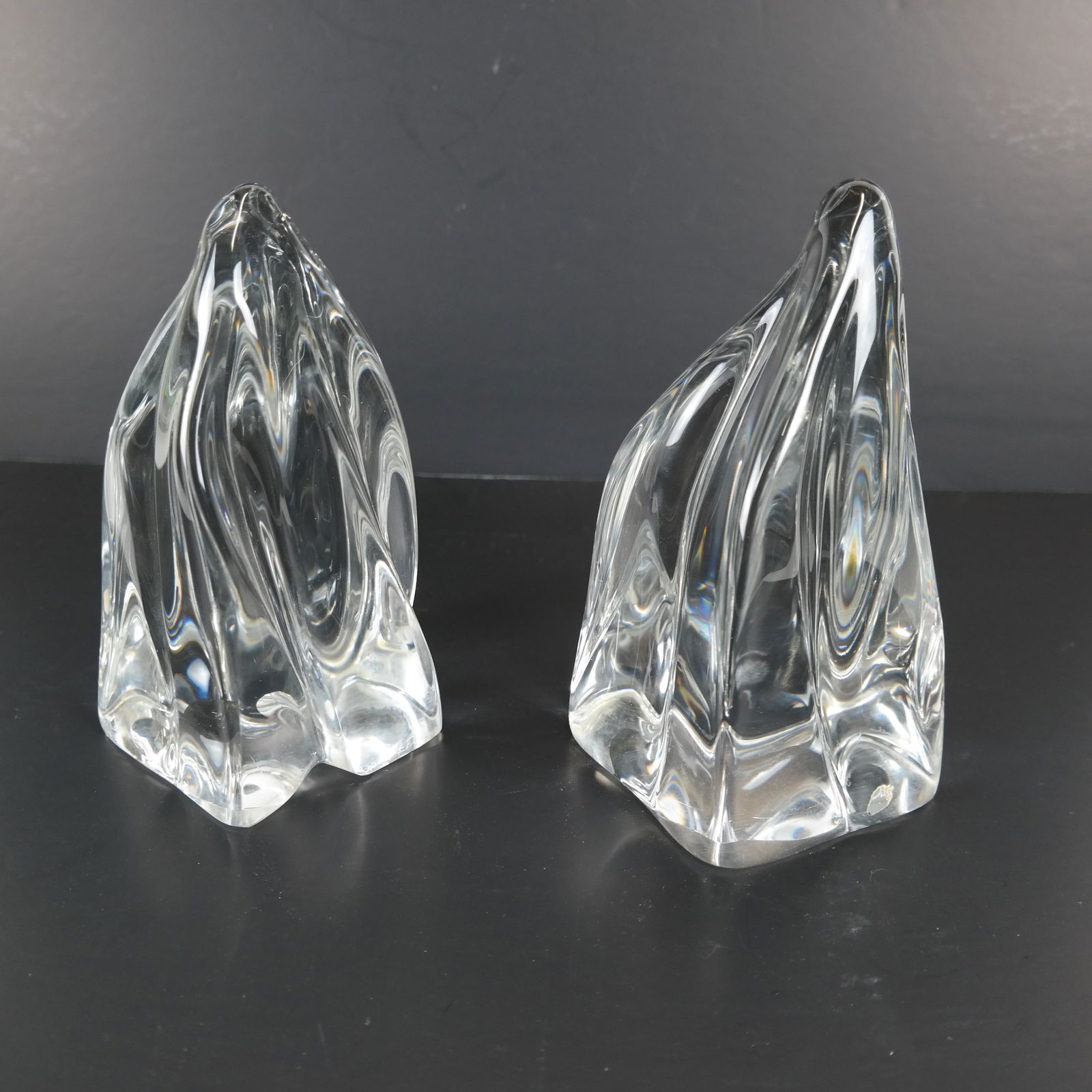 Daum, France Clear Crystal Pair of Bookends (1 of 7)