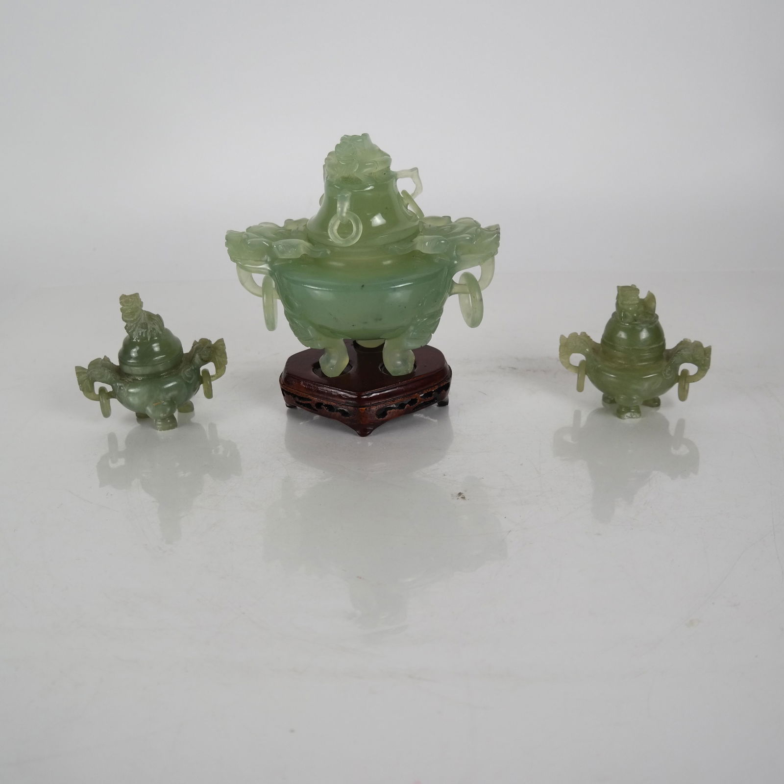 Chinese Pale Green Jade Tripod Censor, Others (1 of 8)