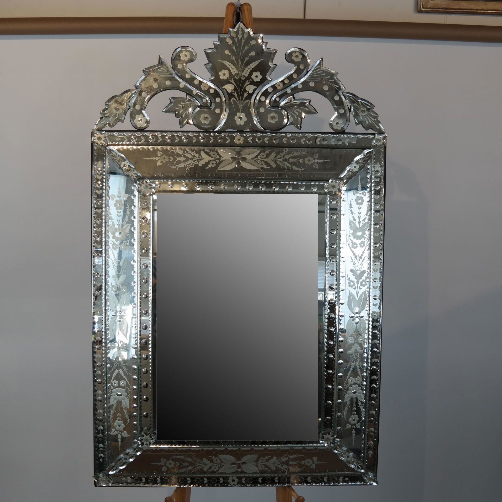 20th C Venetian Glass Mirror (1 of 2)
