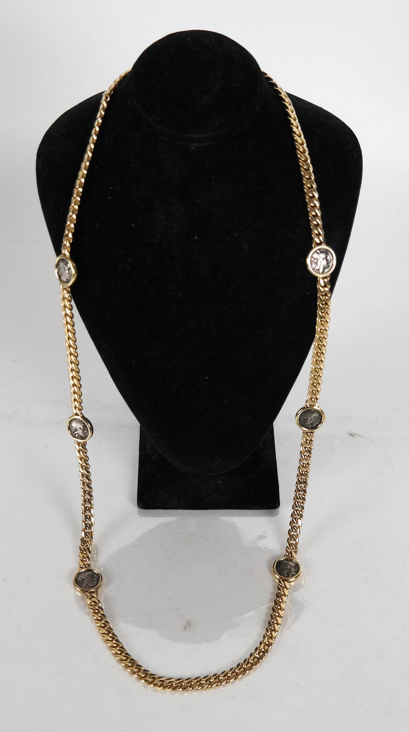 BVCCIARI 18K Yellow Gold Chain w/ Coin Medallions (1 of 9)