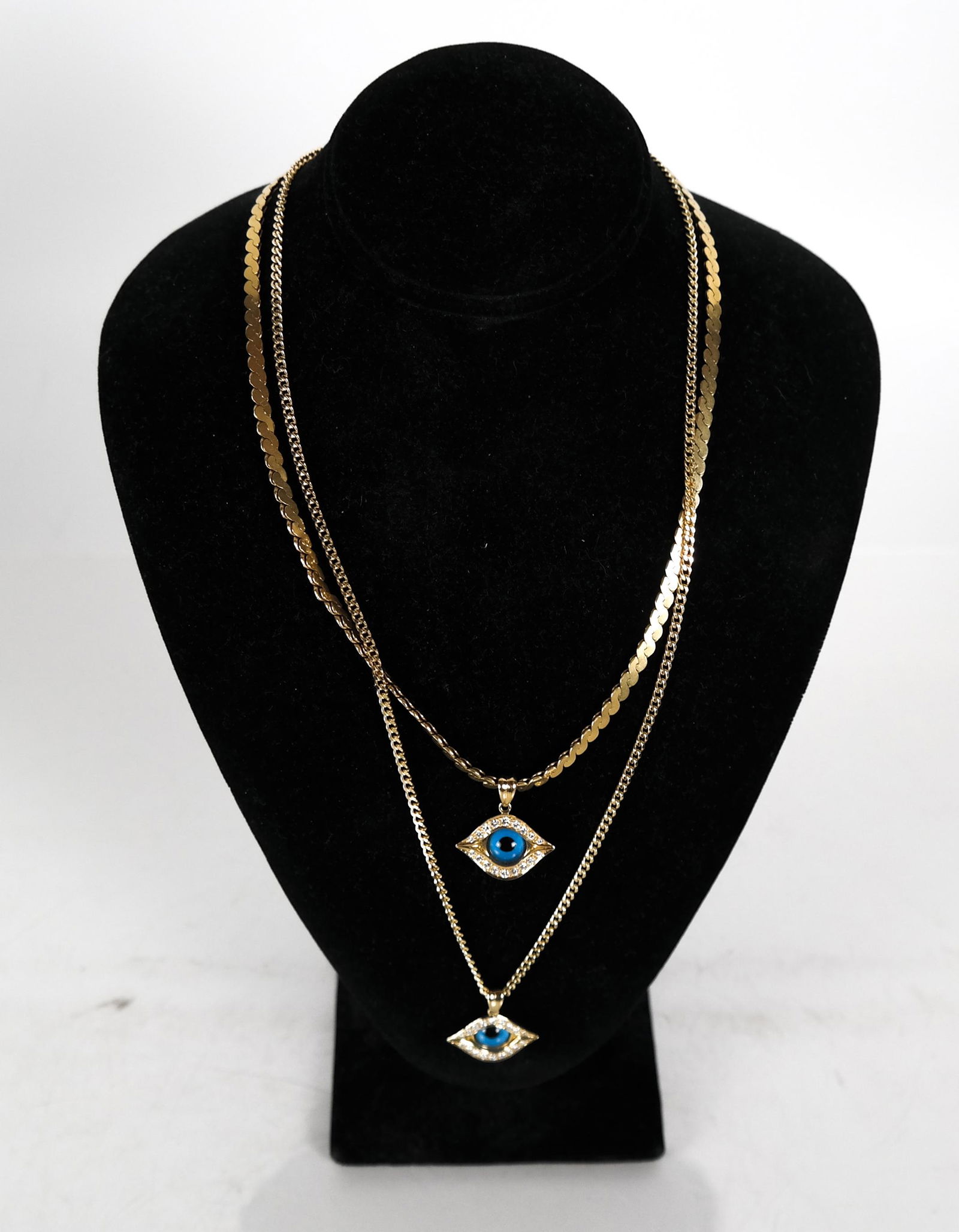 Two 18K Gold Diamond Necklaces (1 of 6)