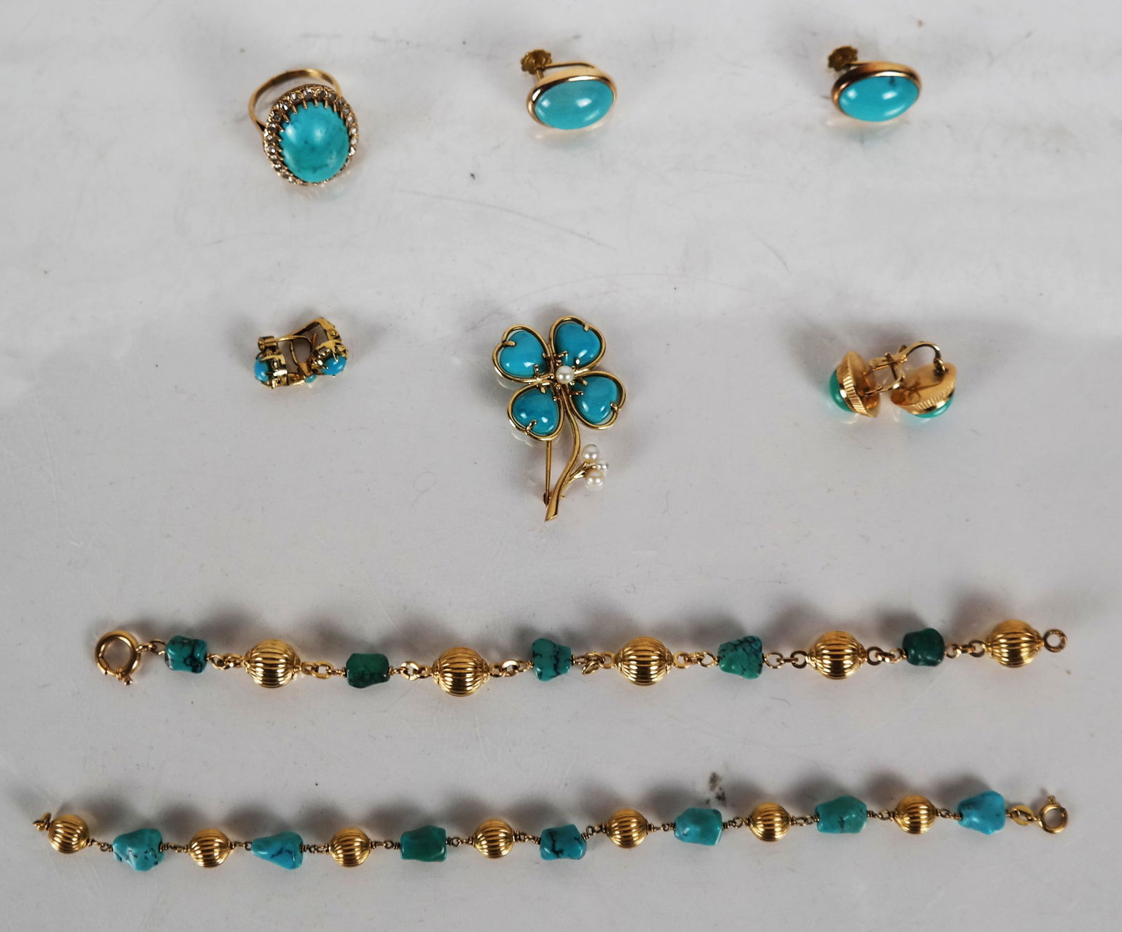 Gold, Diamond Jewelry, Seven Pieces, 39.2 DWT (1 of 6)