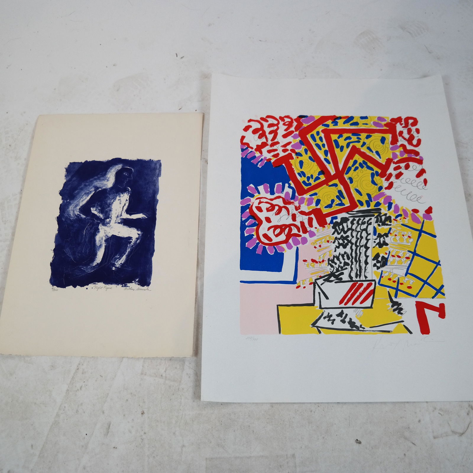 Two Unframed Lithographs (1 of 7)