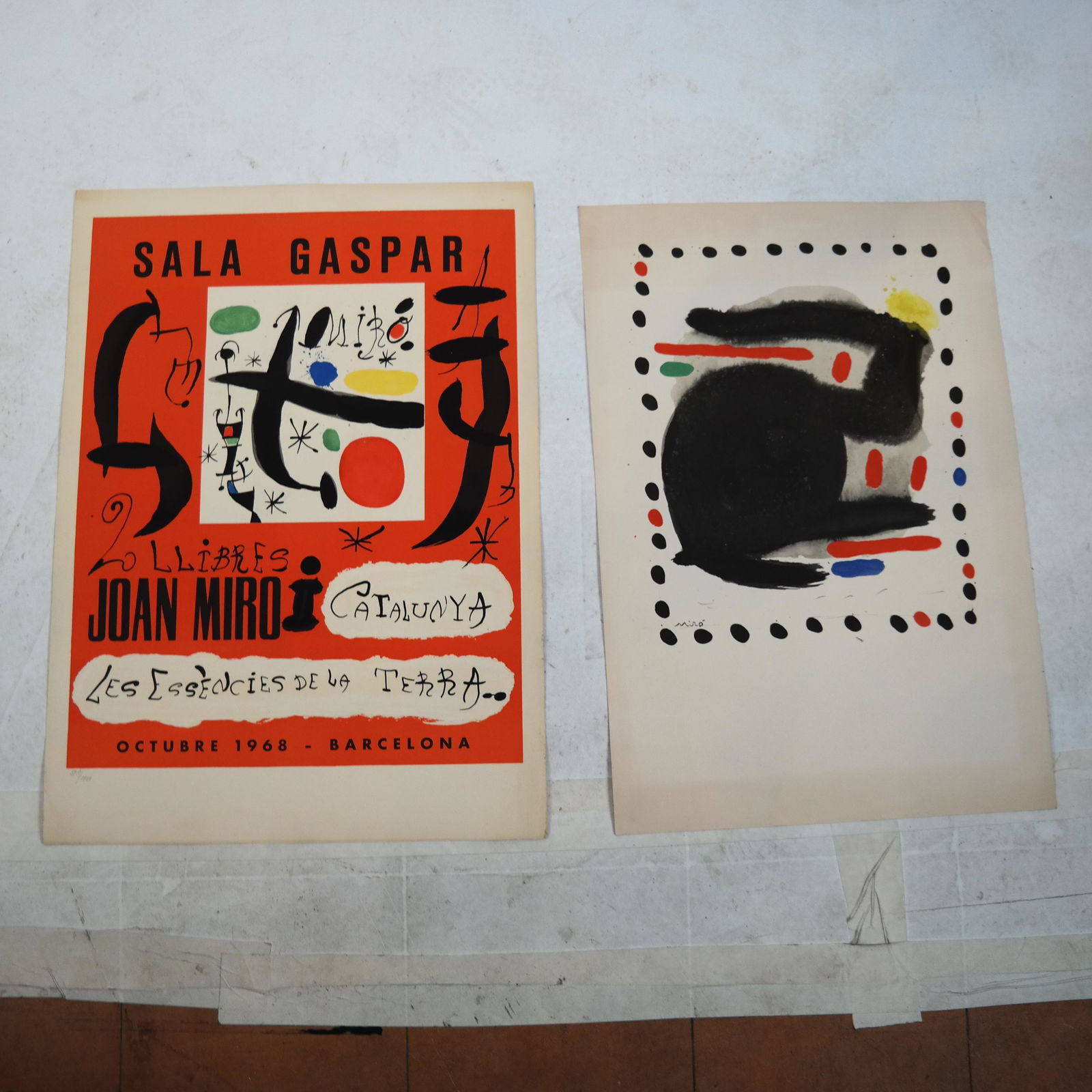 Joan MIRO: Two Unframed Lithographs (1 of 7)
