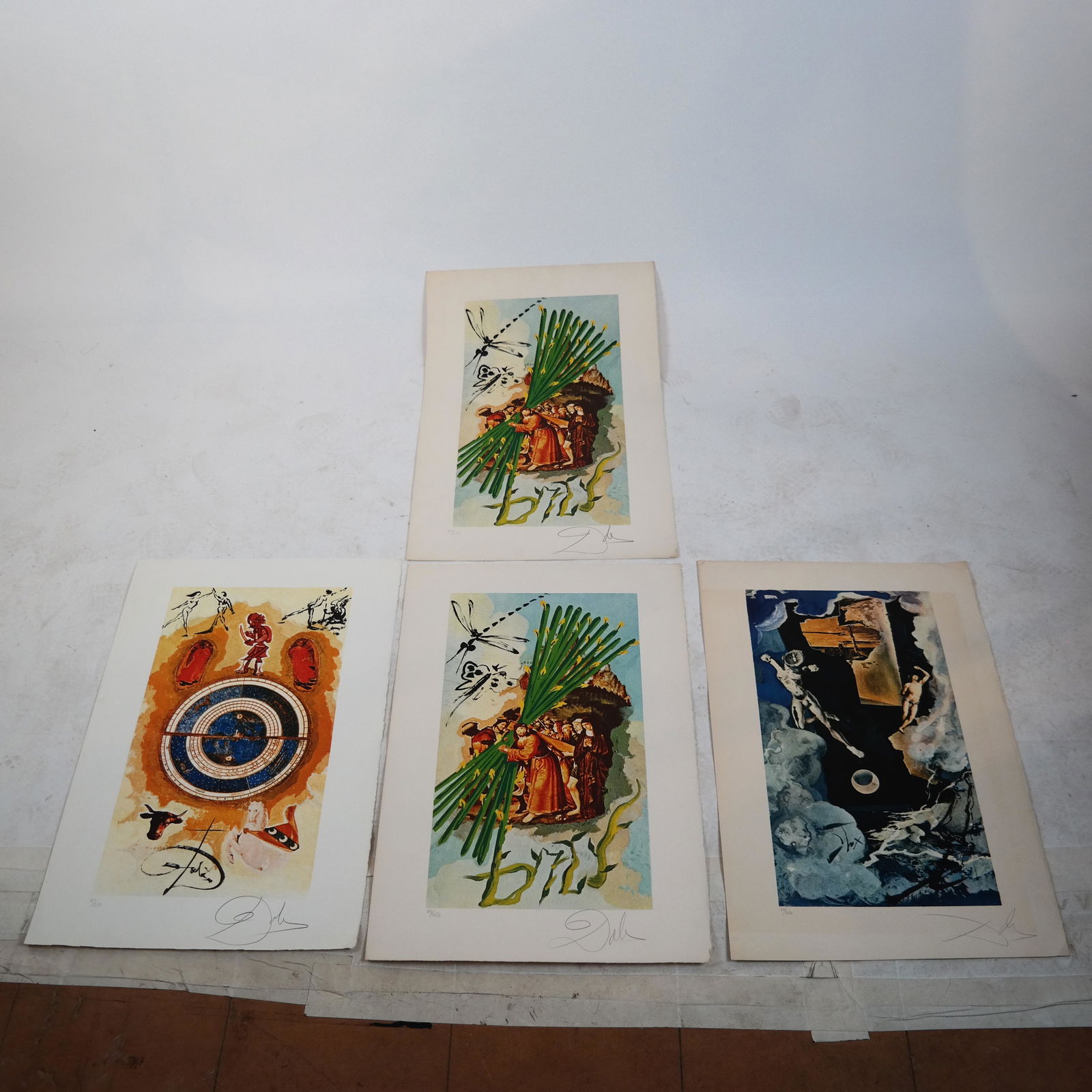 Signed "DALI": Four Unframed Lithographs (1 of 10)