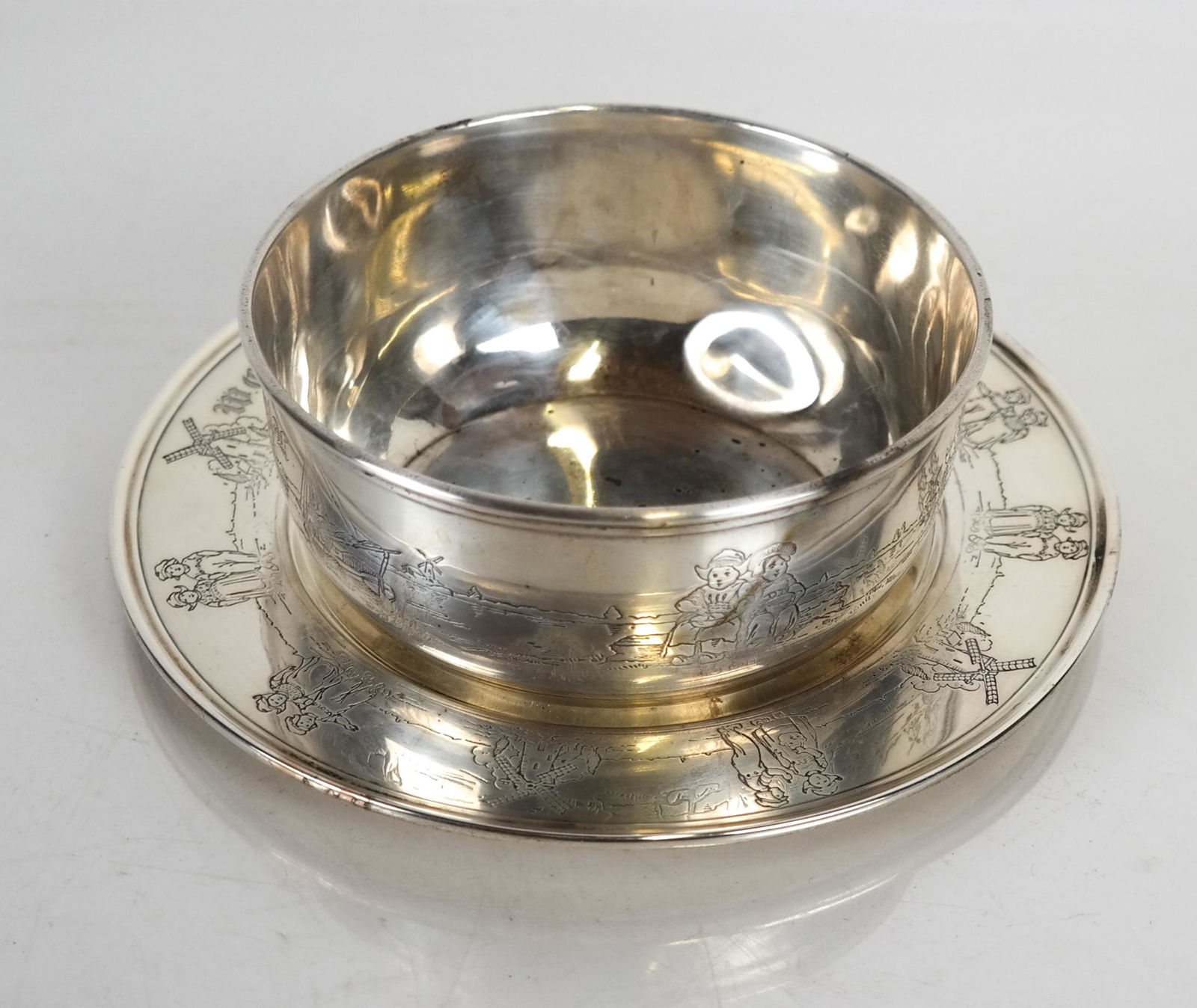 Antique Sterling Silver Bowl and Tray (1 of 6)