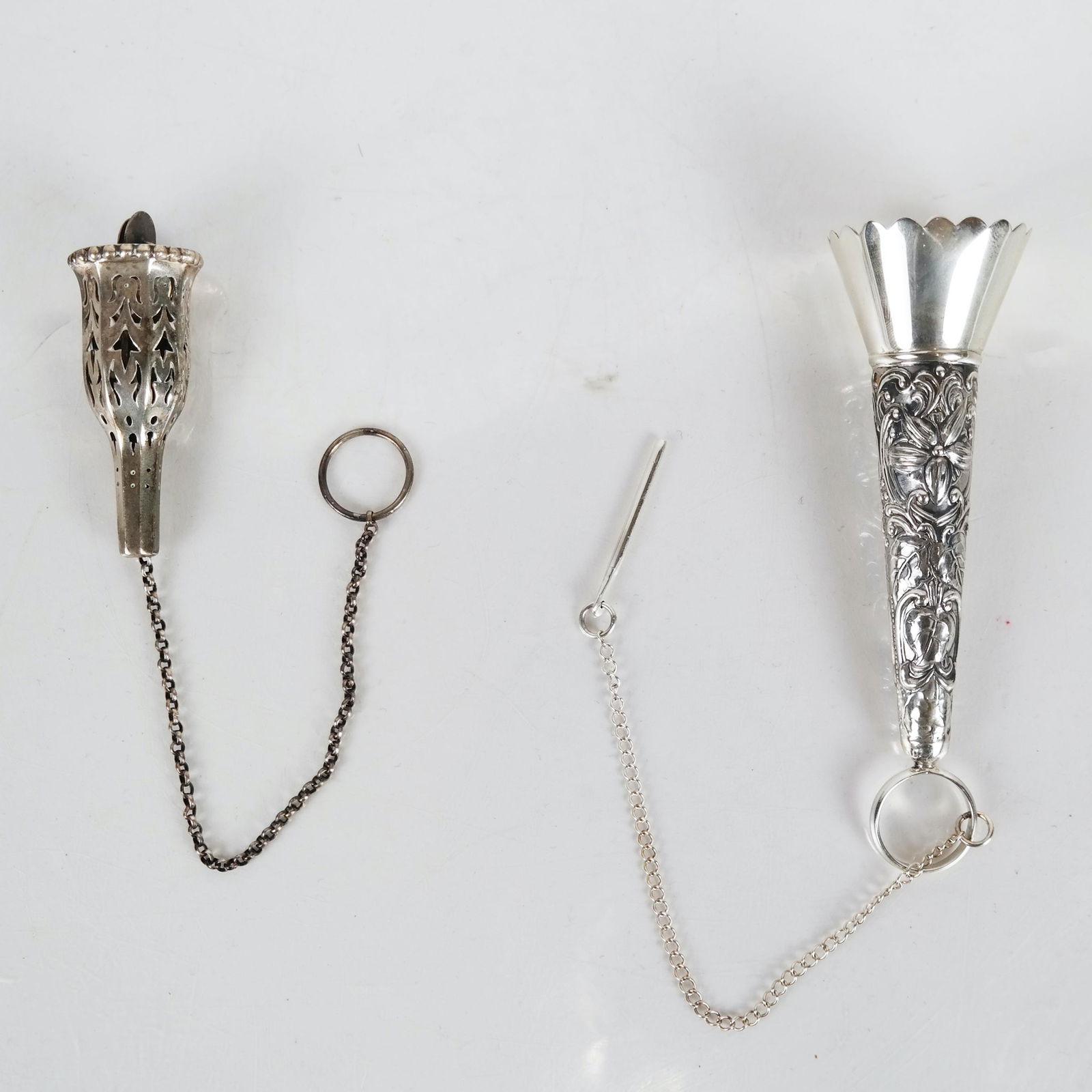 Two Silver "Tussie Mussie" Posey Holders (1 of 5)