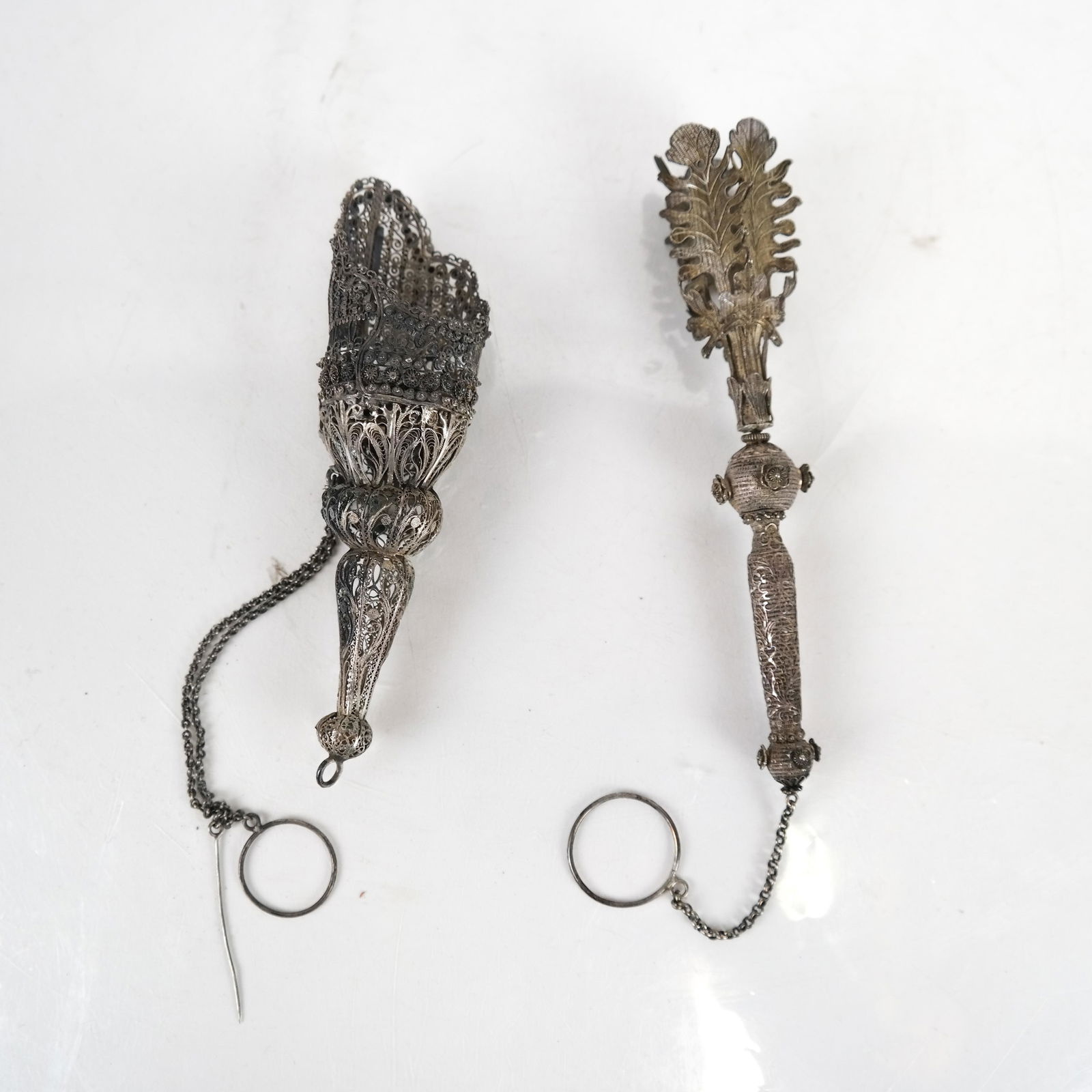 Two 19th C. Filigree "Tussie Mussie" Posey Holders (1 of 5)
