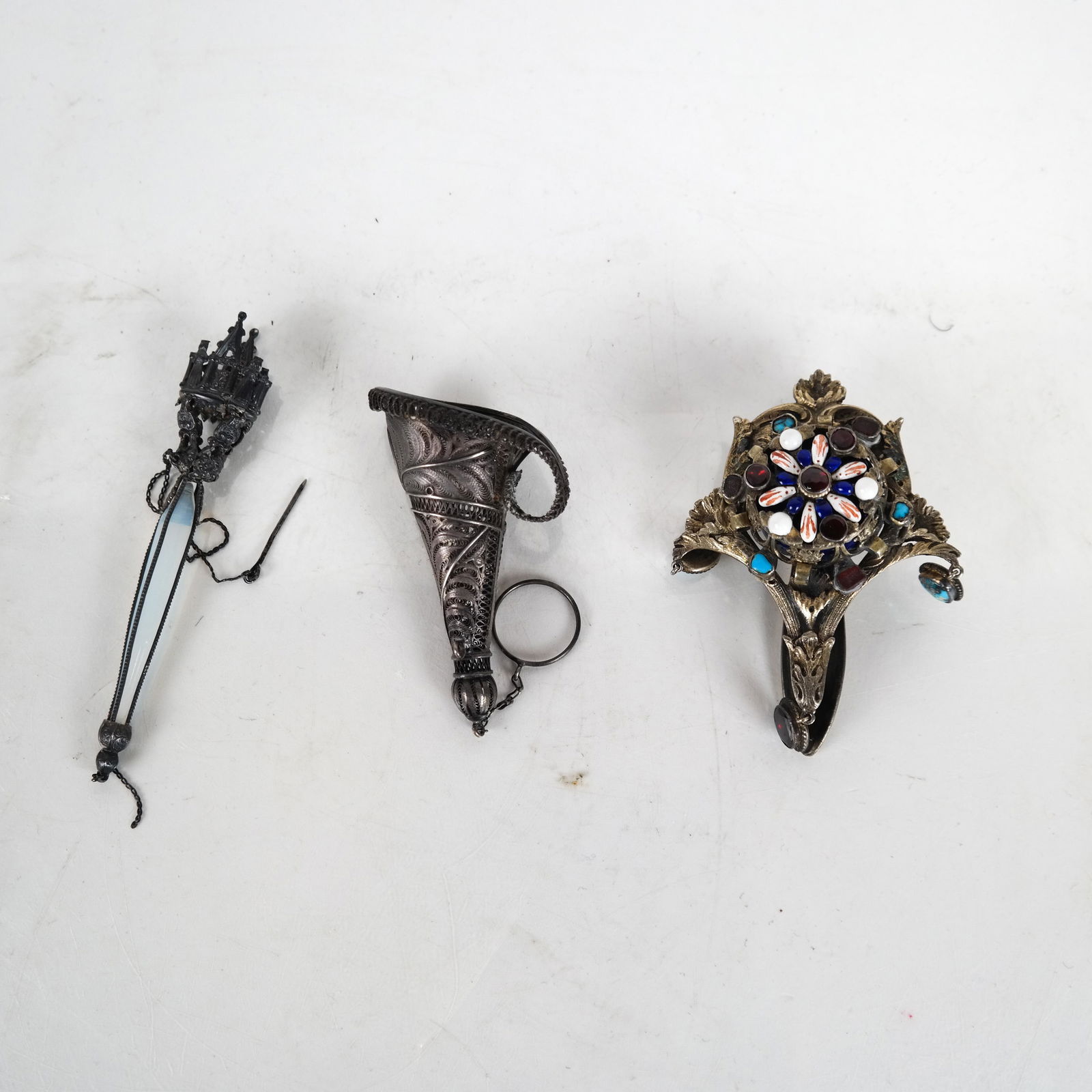 19th C. Silver "Tussie Mussie" Posey Holders (3) (1 of 8)