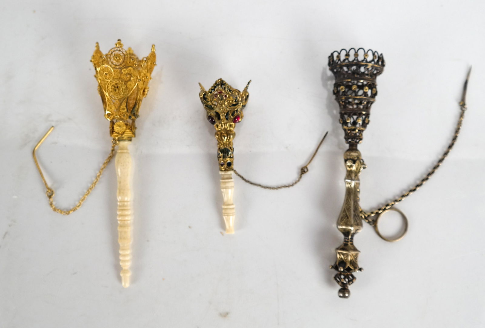 19th C. "Tussie Mussie" Posey Holders (3) (1 of 5)