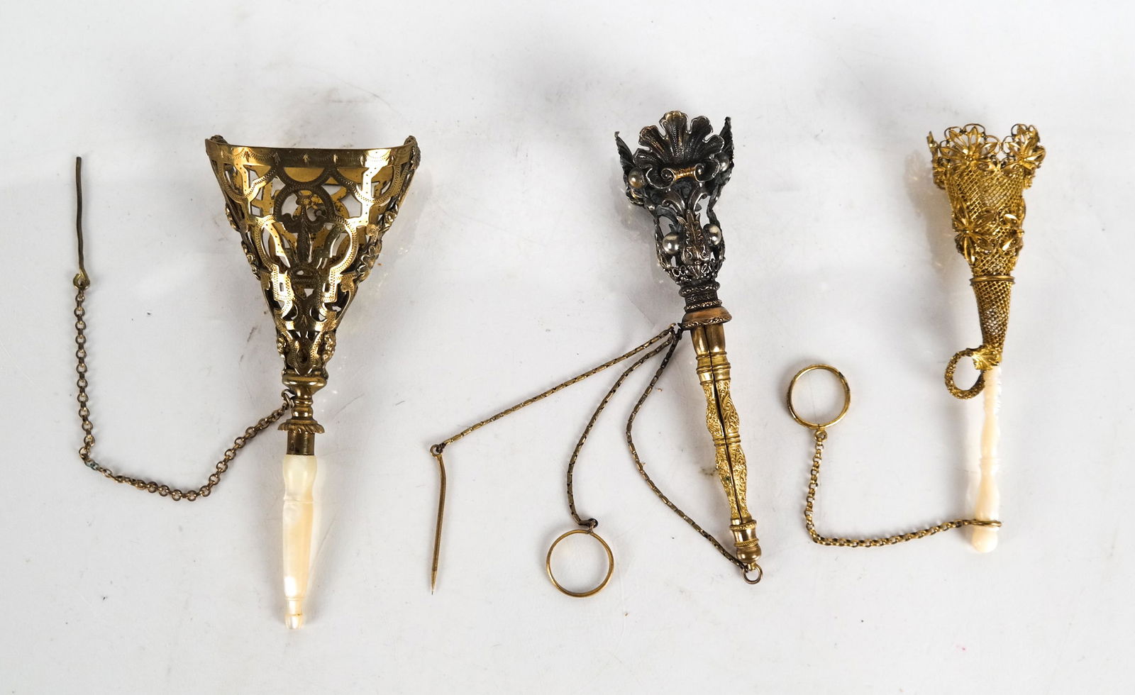 Three 19th C. "Tussie Mussie" Posey Holders (1 of 5)