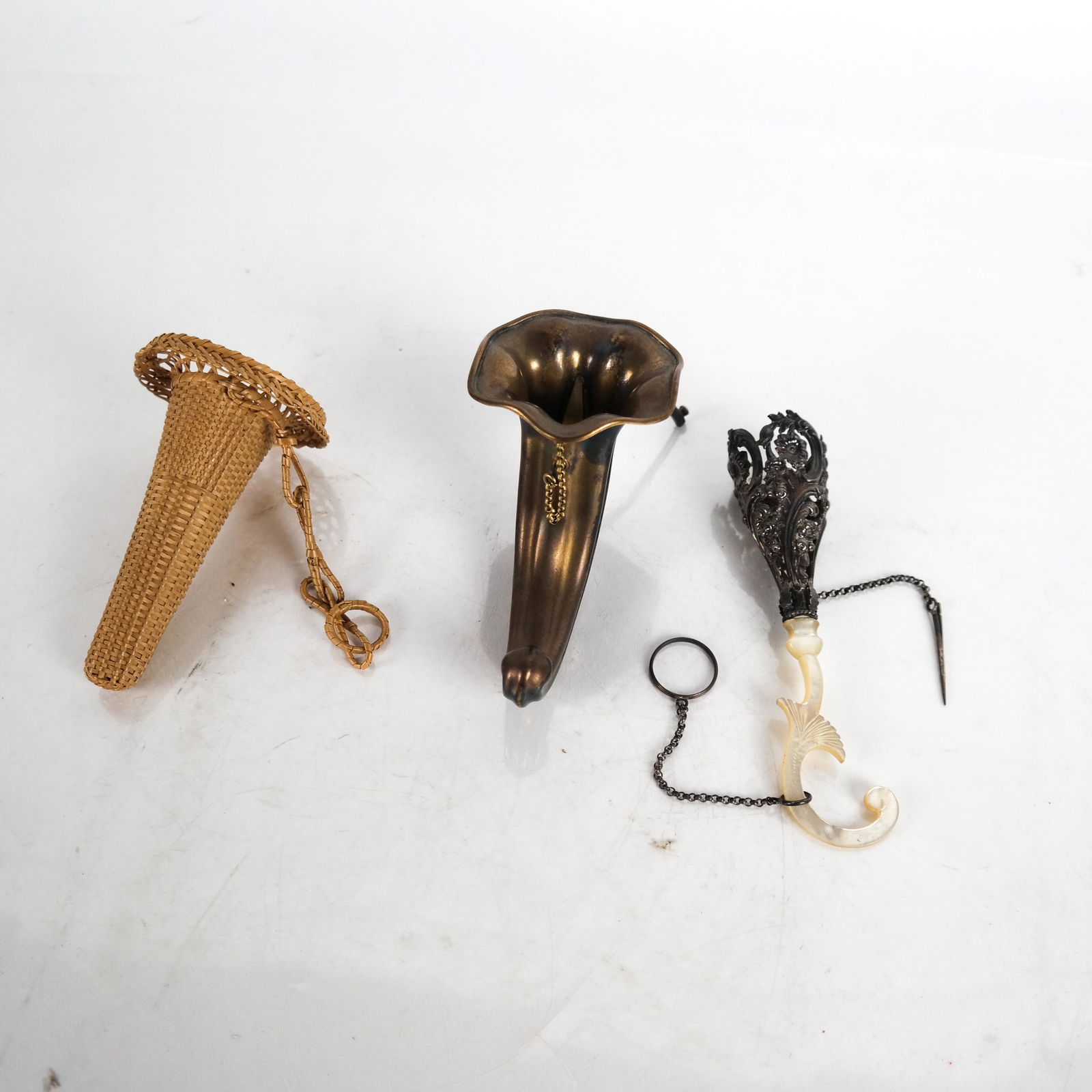 Three 19th C. "Tussie Mussie" Posey Holders (1 of 10)